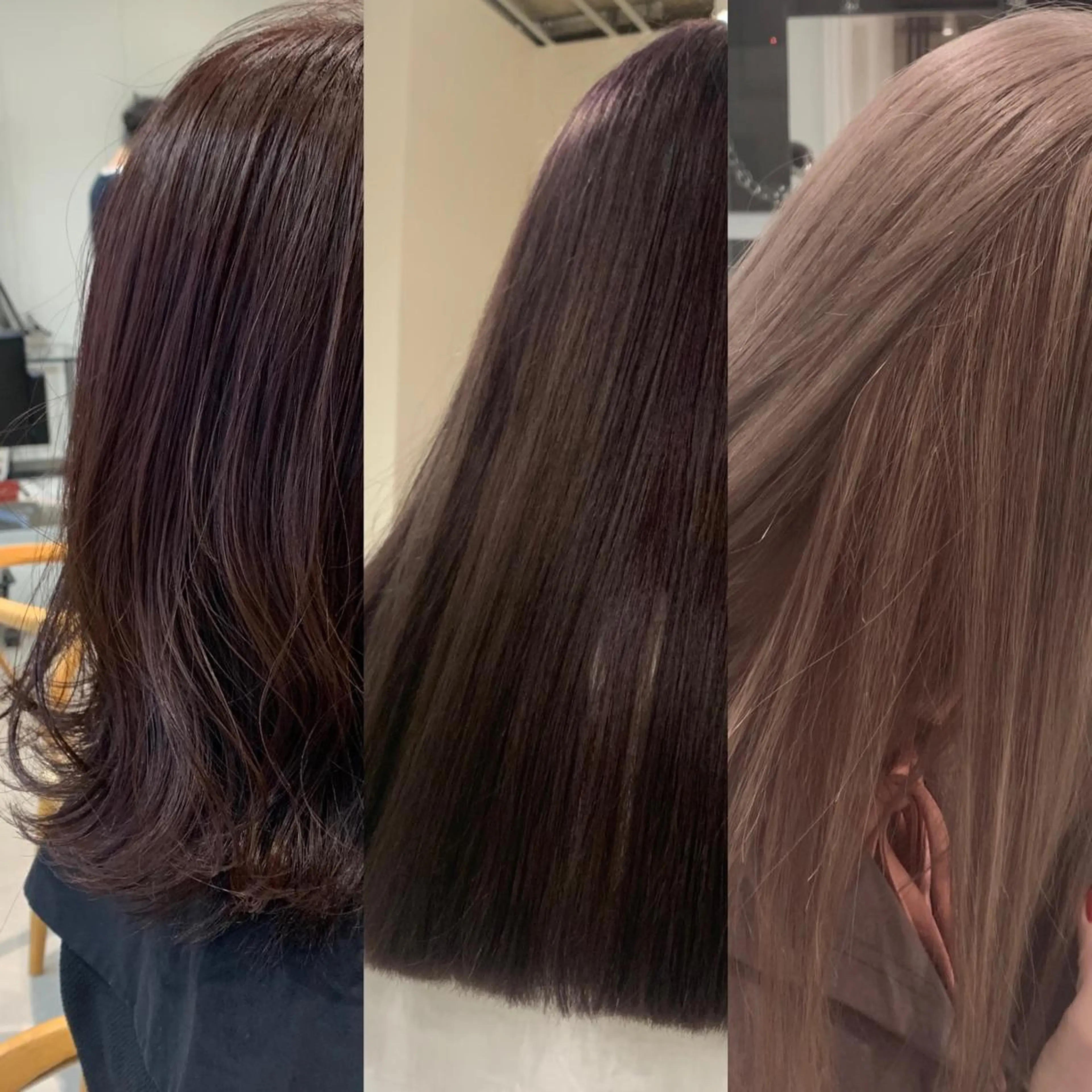 ロング カラー ブリーチ ラベンダーカラー ブリーチなしカラー トリートメント 【ミディアムと ロングに特化】島田恋のヘアスタイル