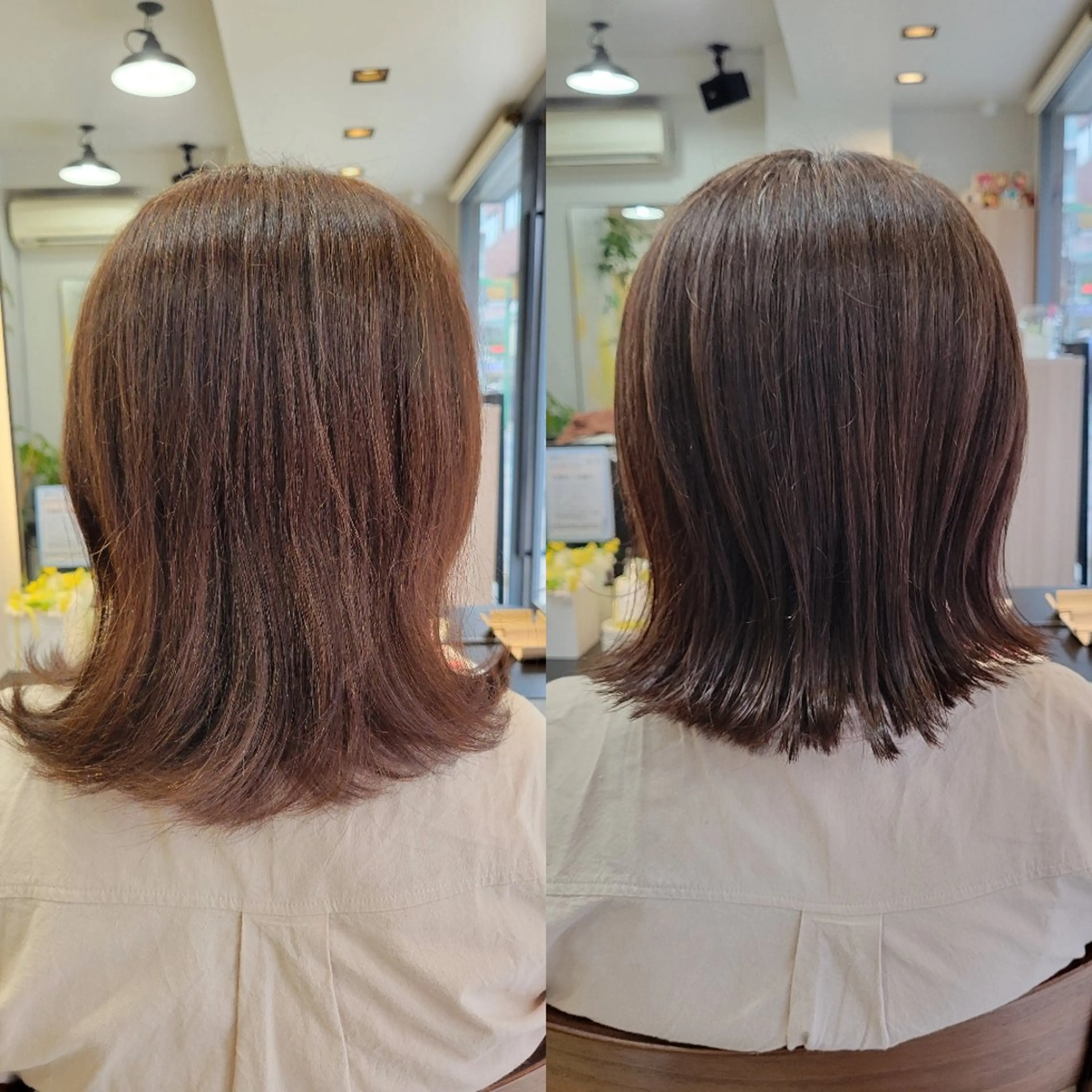 ミディアム 外ハネヘア カット 野村 果音(カノン)のヘアスタイル