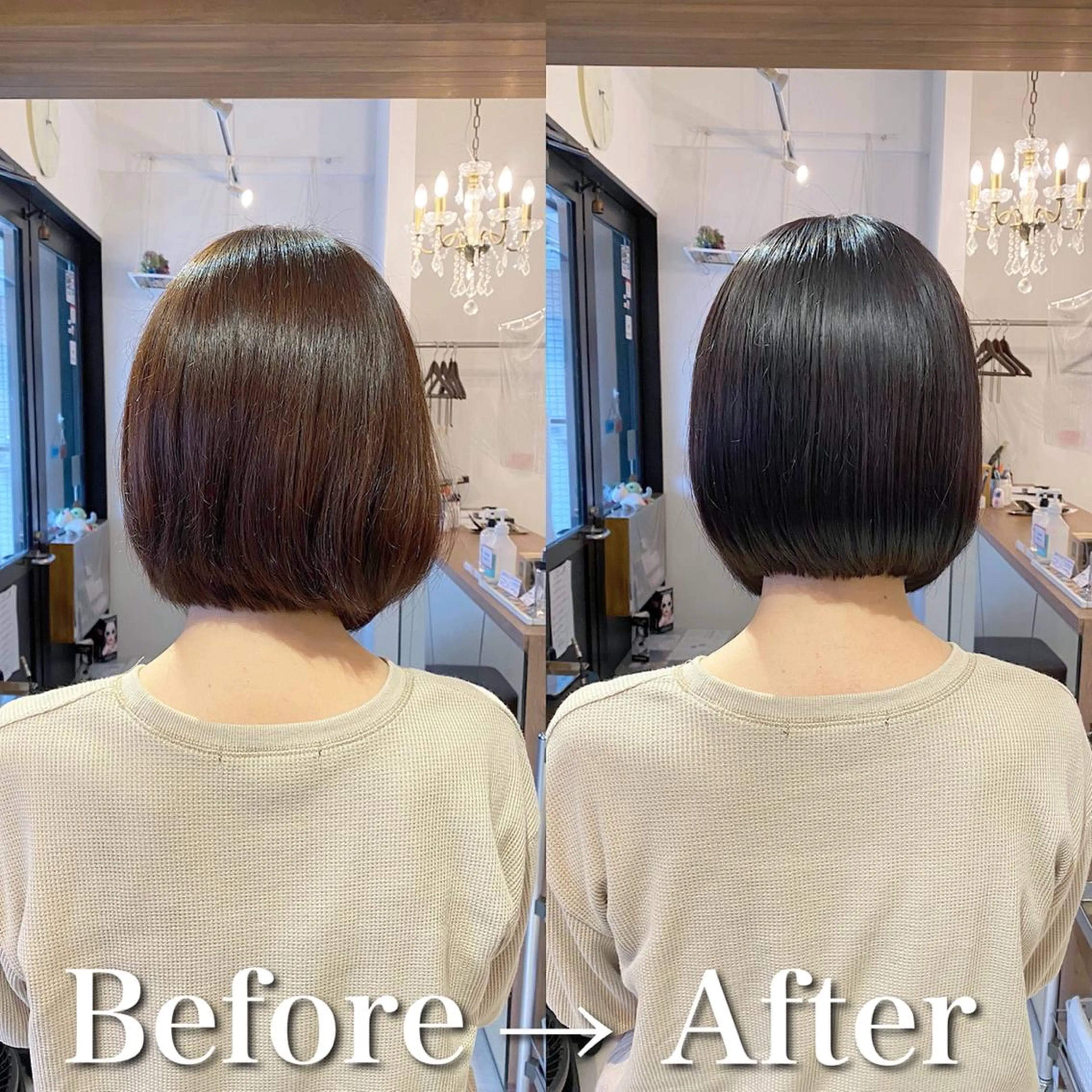 ショート カラー ブラウンカラー ボブ 髪質改善 トリートメント 酸熱トリートメント 髪質改善特化 安東駿介のヘアスタイル