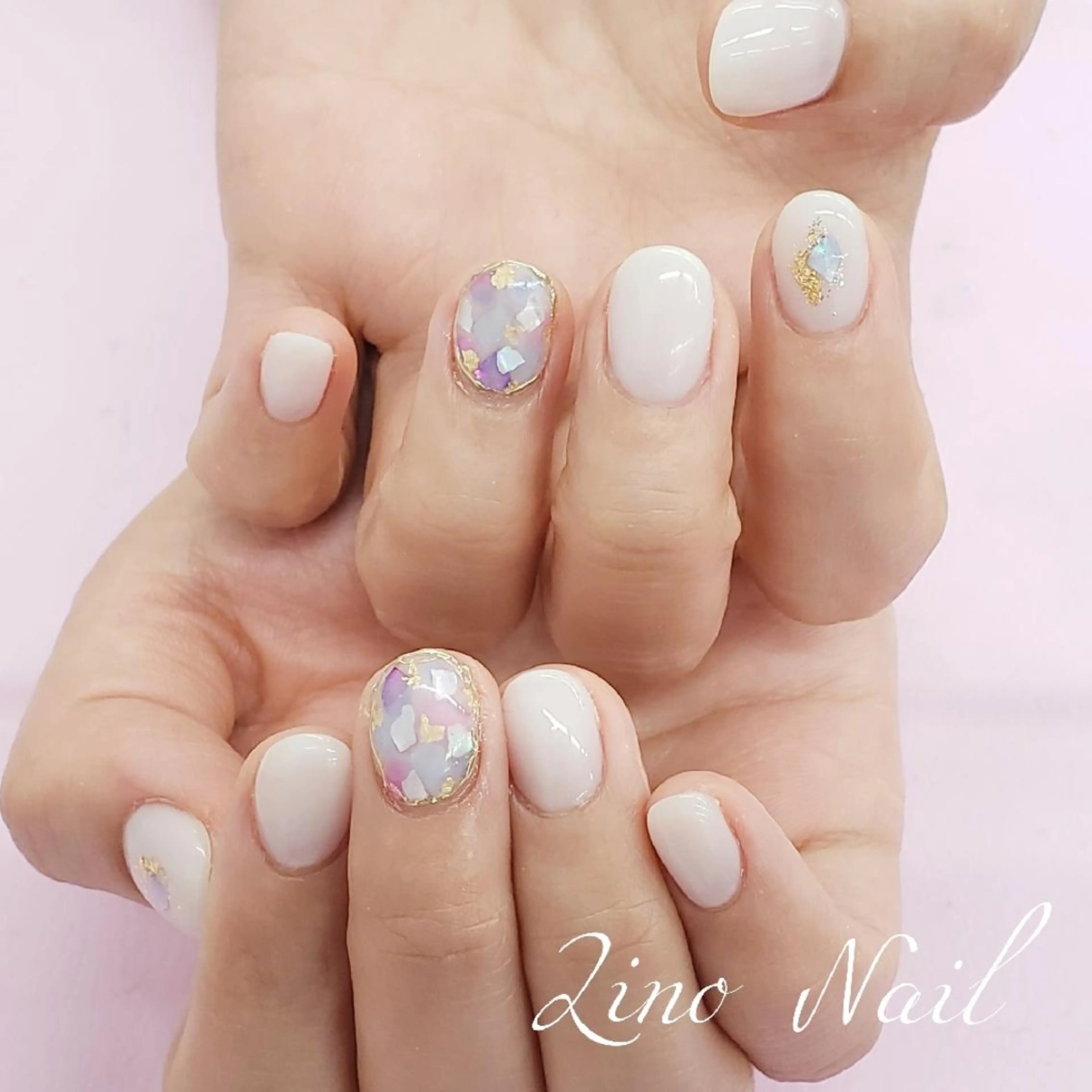ネイル カジュアル ジェルネイル ミラーネイル ニュアンスネイル オフィスネイル ハンドネイル Lino Nailのネイルデザイン