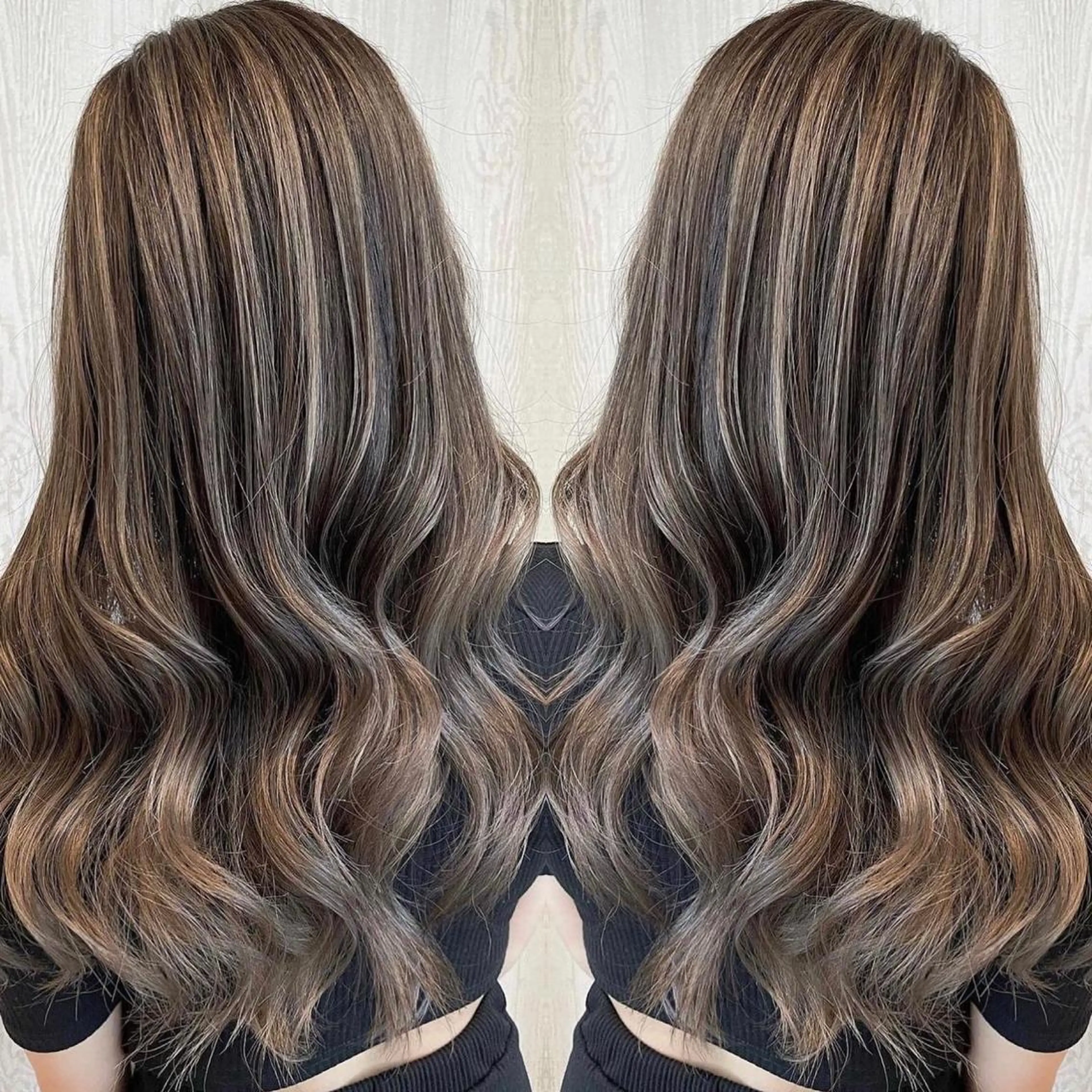 ロング カラー アッシュ グレージュ 外国人風カラー レイヤーカット ヘアカラー トリートメント 河合秀明/ショート /ボブ/レイヤーのヘアスタイル