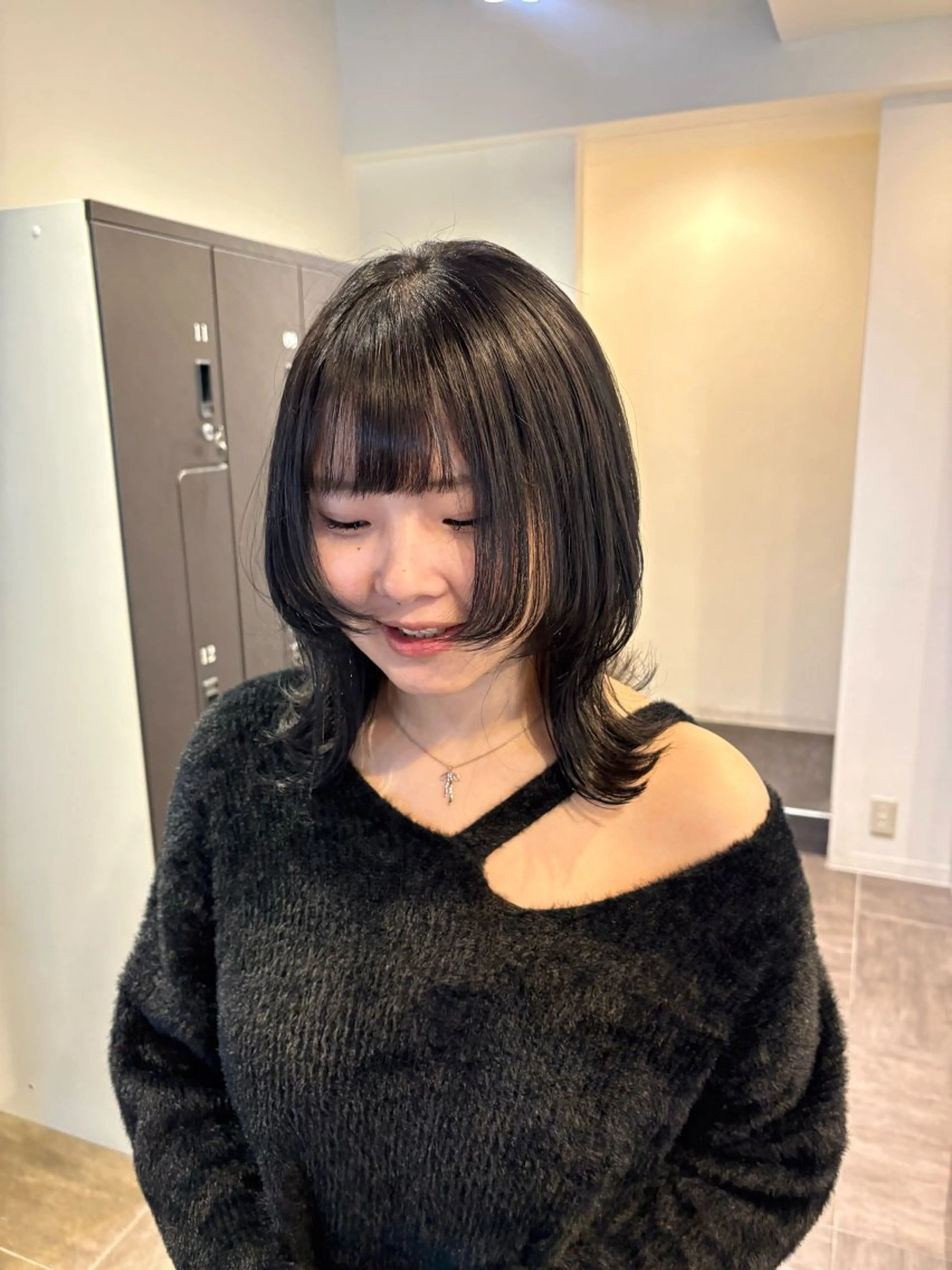 ミディアム カラー ウルフカット カット ヘアカラー トリートメント 🖤大人可愛い⌇ 𝐑 𝐈 𝐎🖤のヘアスタイル