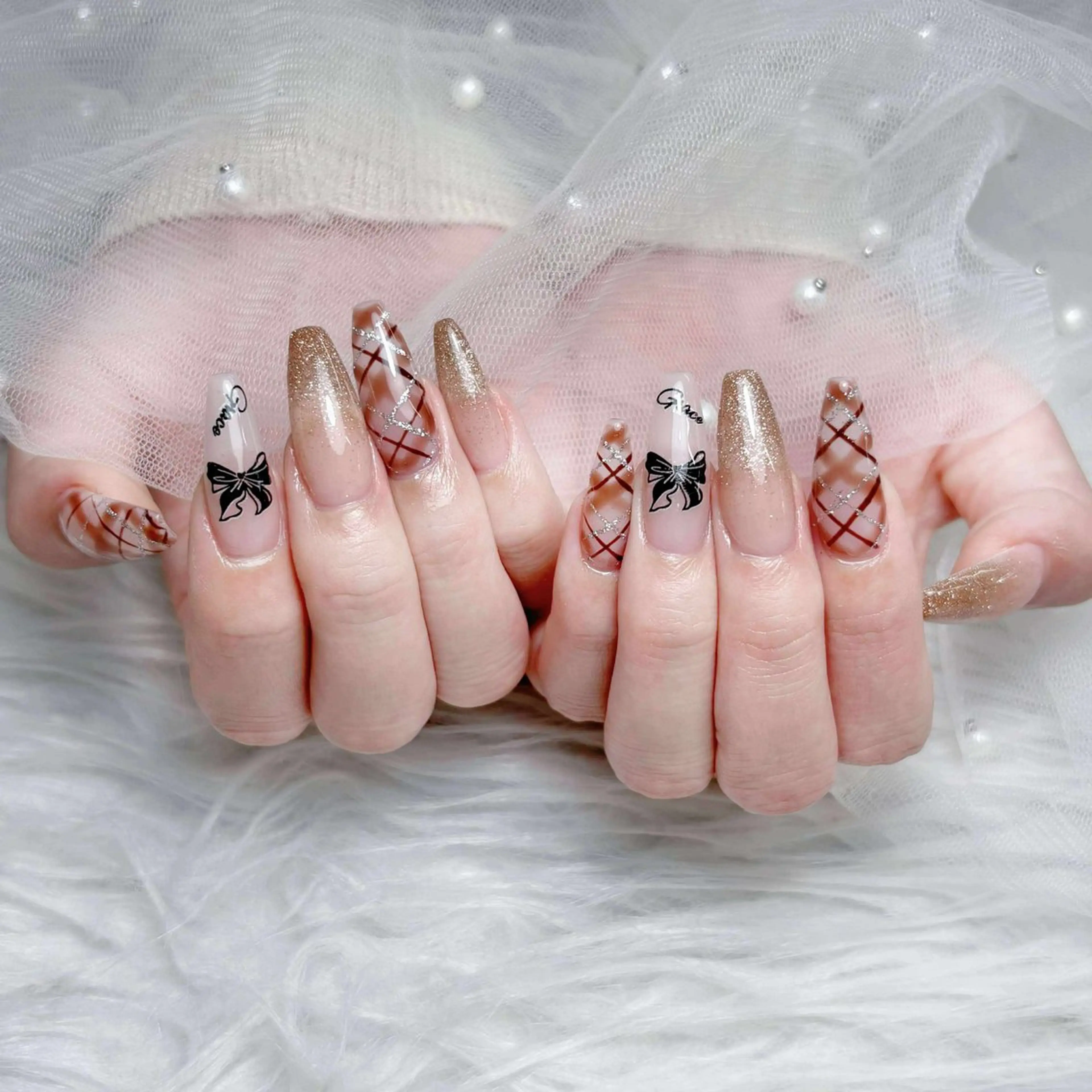 ネイル アートネイル ジェルネイル キラキラネイル 持ち込み シンプルネイル ハンドネイル ハンドケア ぱん ちゃんのネイルデザイン