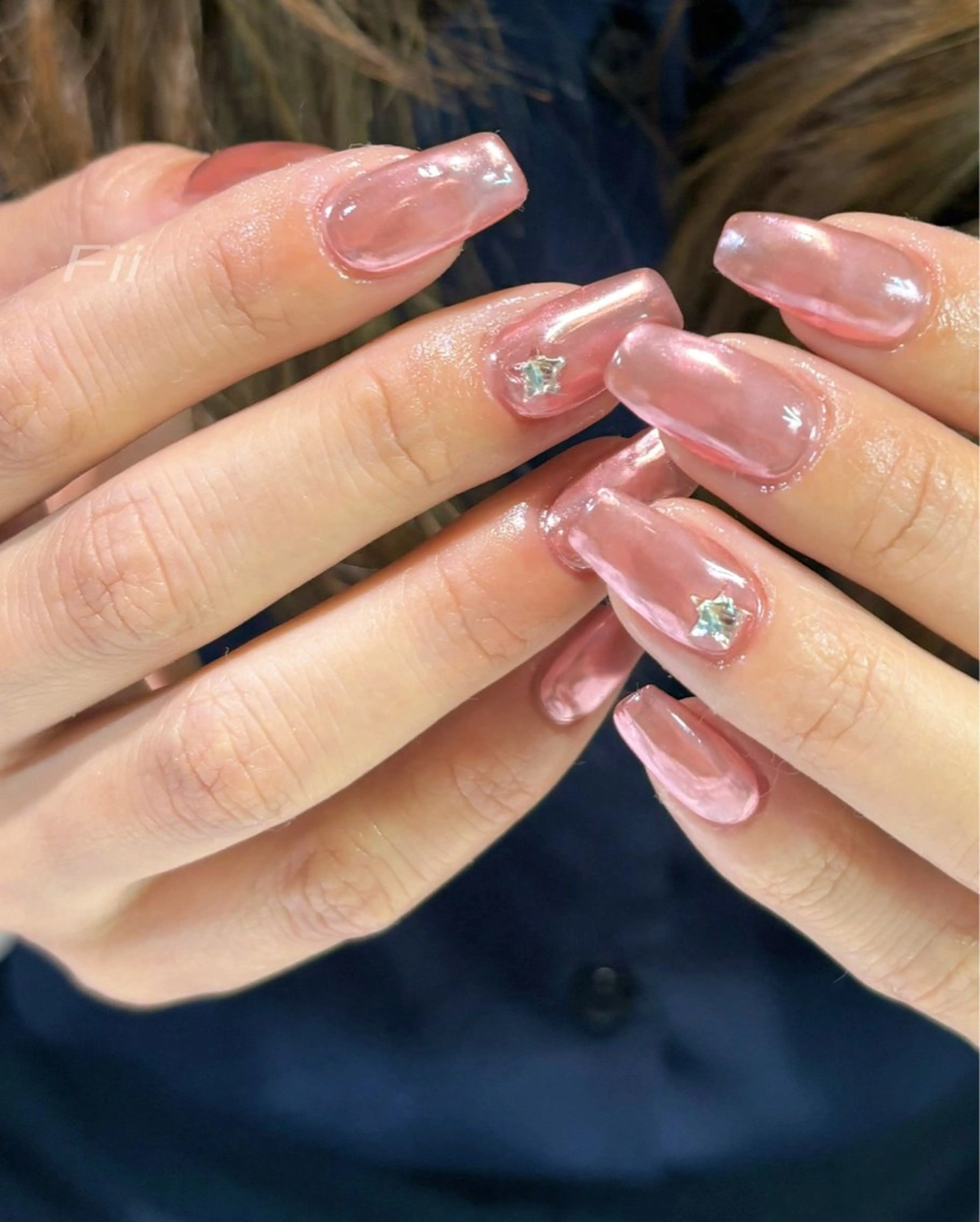 ネイル ミラーネイル ハンドネイル 𝐅𝐢𝐢【本町/ ネイル】Miho💜のその他イメージ