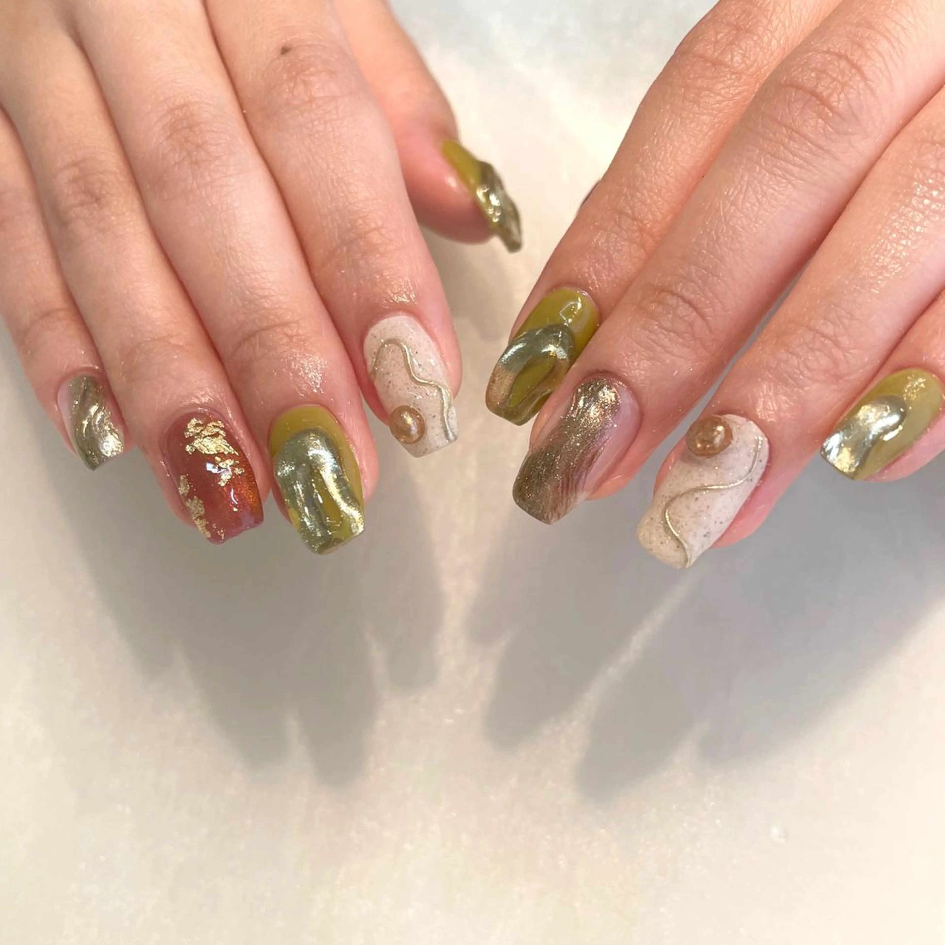 ネイル ハンドネイル 新井 ひなののネイルデザイン