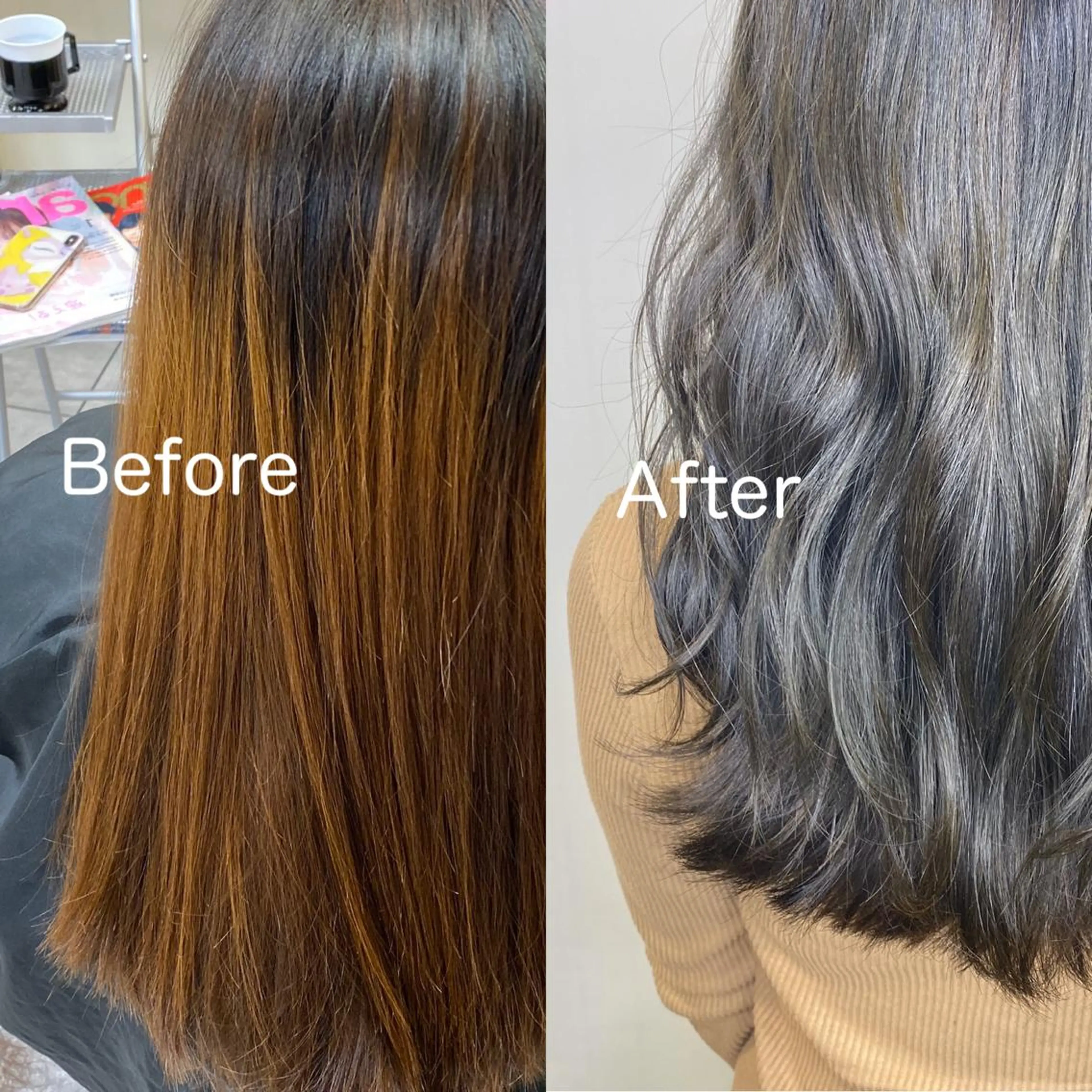 ロング カラー ヘアアレンジ ヘアカラー トリートメント 川上 麻梨阿のヘアスタイル
