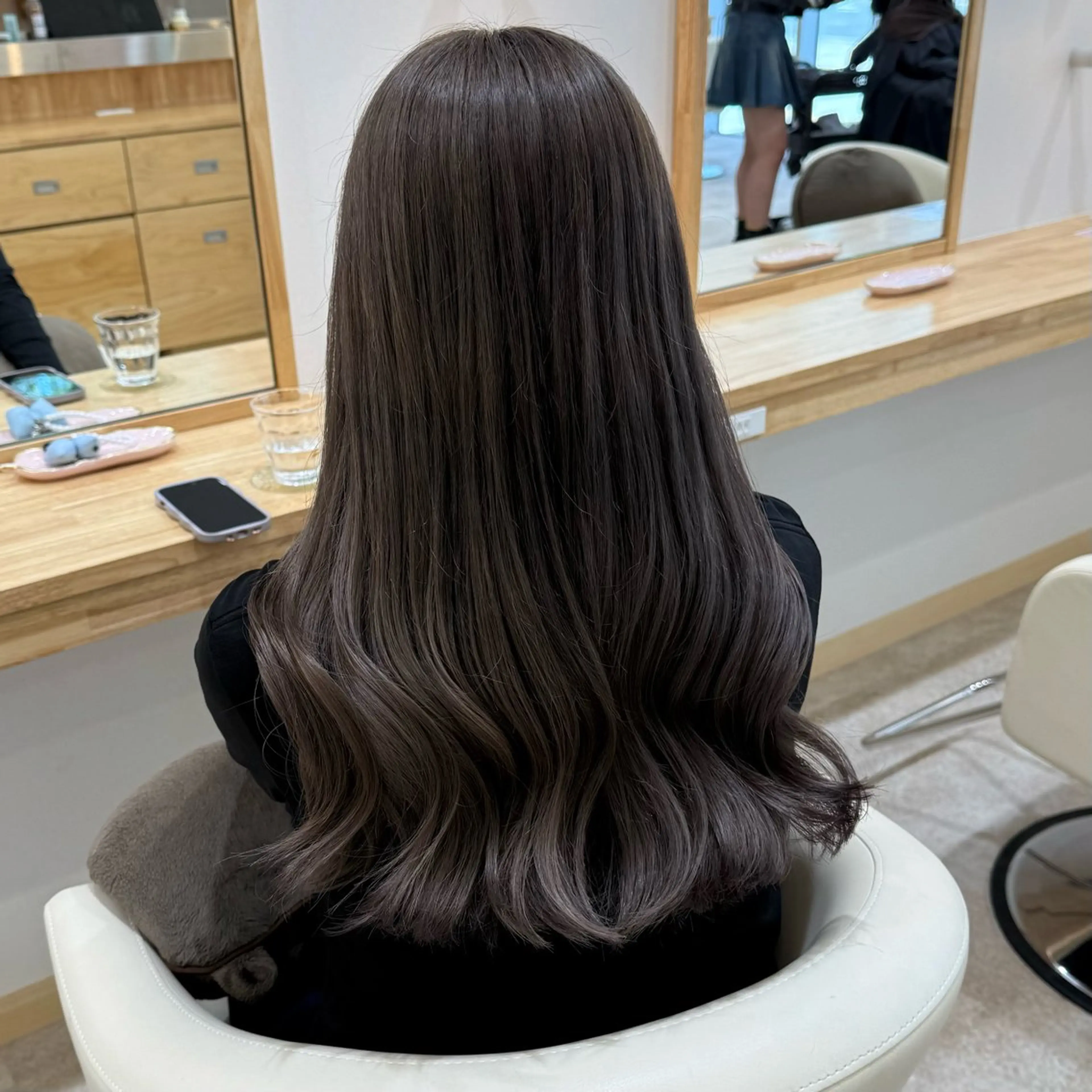 ロング カラー カット ヘアカラー トリートメント 柔らかいcolor ￤韓国￤🩰マユ🩰のヘアスタイル
