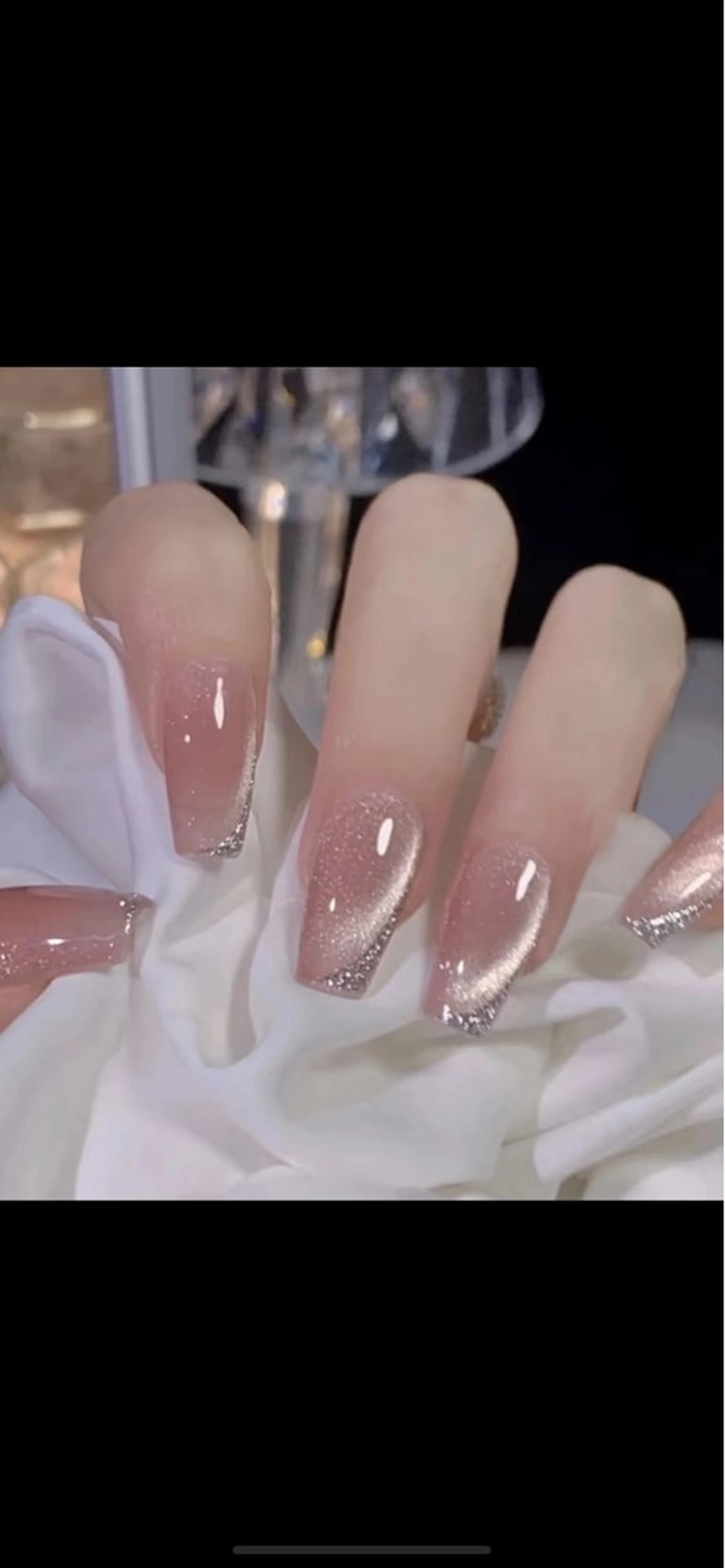 ネイル アートネイル オーロラネイル チークネイル フレンチネイル ガラスフレンチ ハンドネイル 🎀🎀YooLi Nail Salonのネイルデザイン