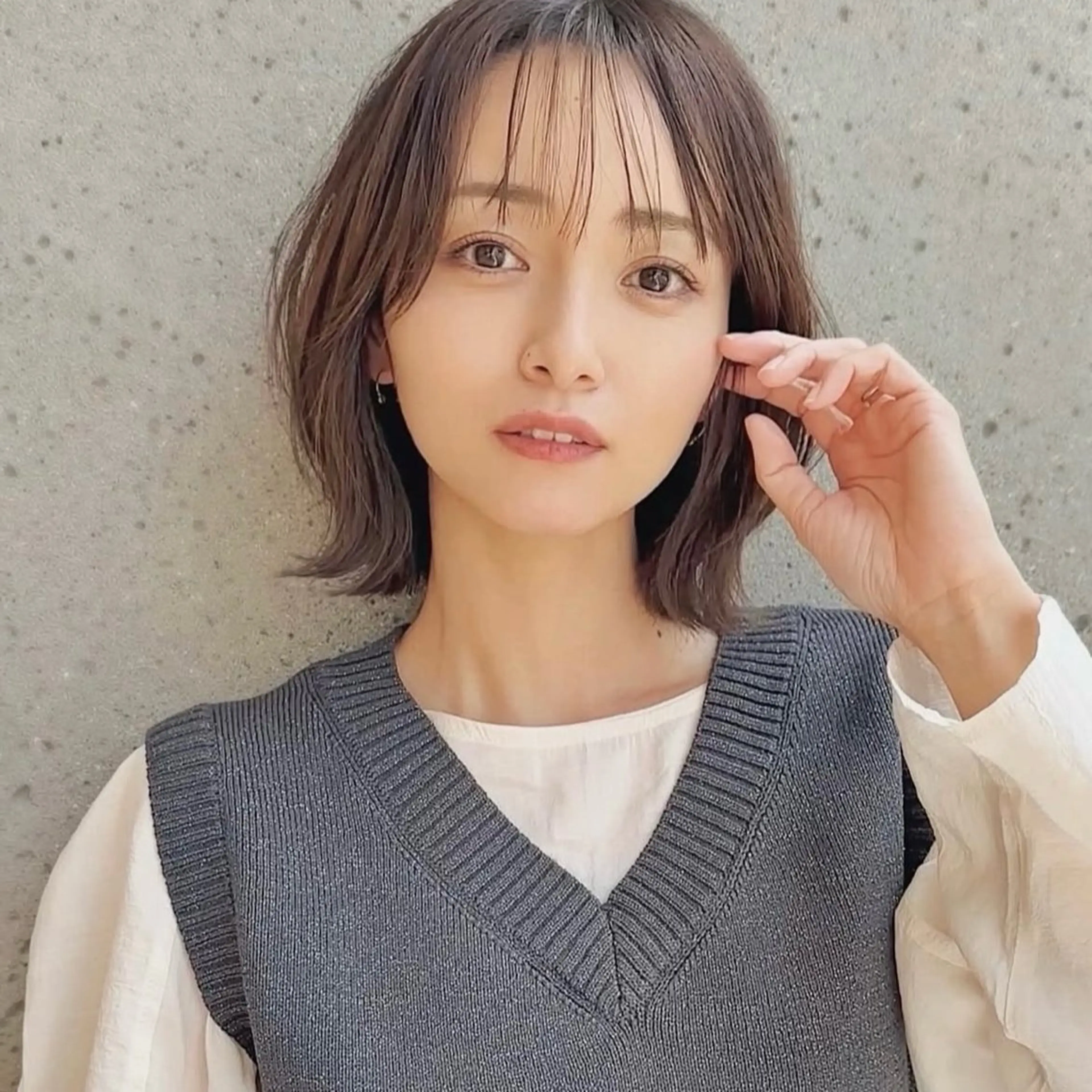 ショート お悩み改善ボブ 顔まわりカット/こうのヘアスタイル