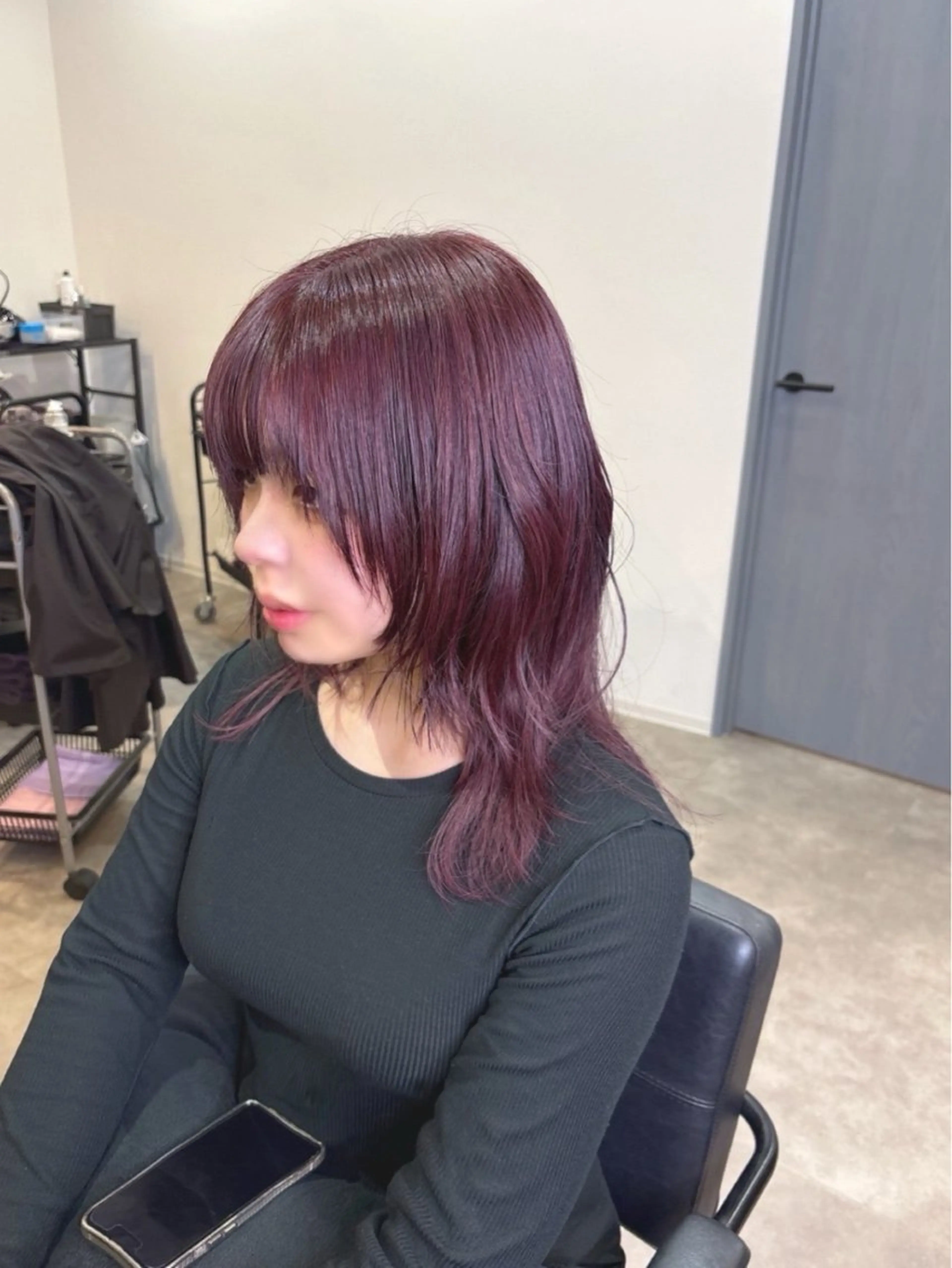 カラー カシス ピンクカラー ヘアカラー number＋ / 璃々花のヘアスタイル