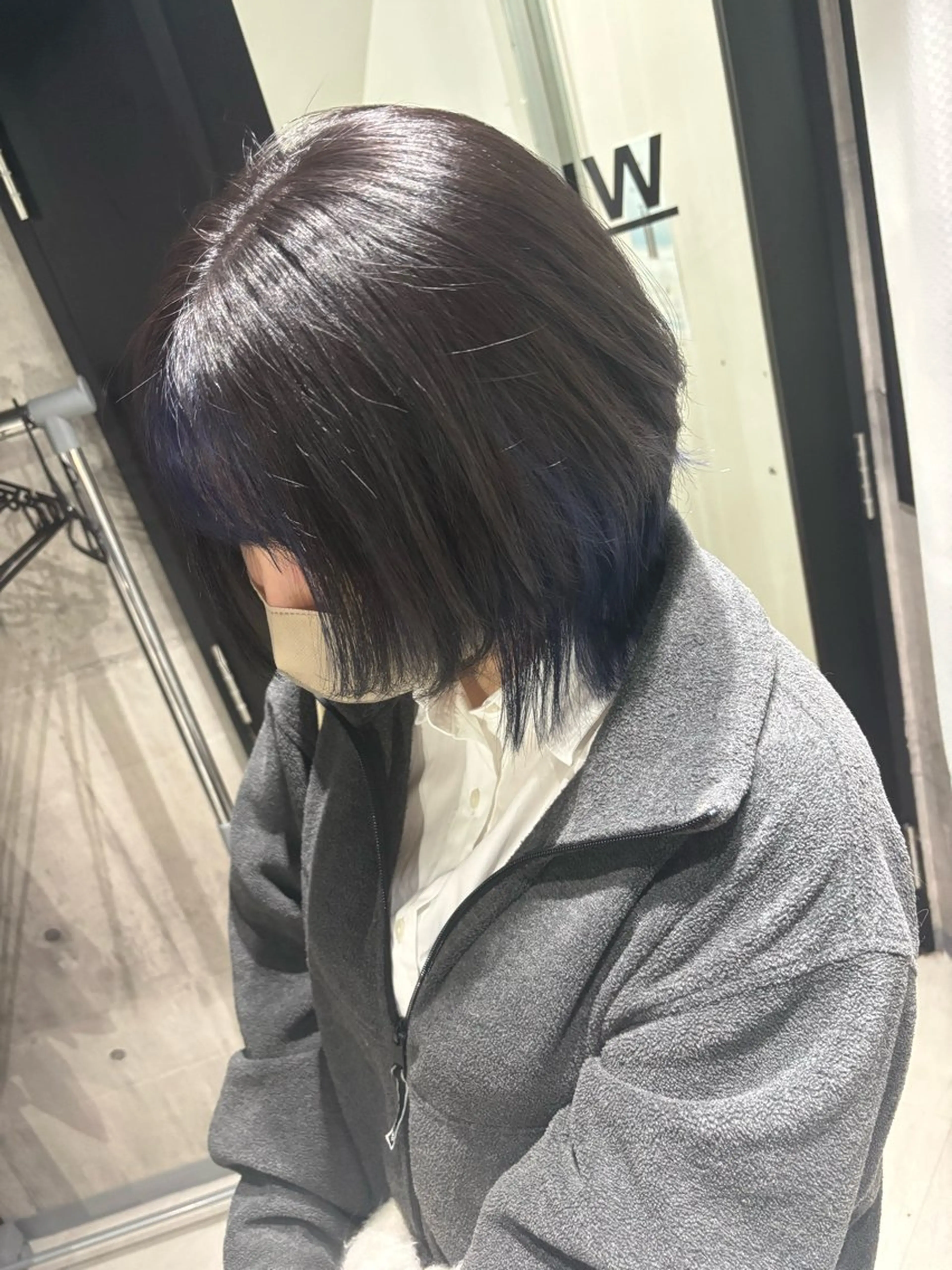 ショート カラー ネイビーカラー ウルフカット カット ヘアカラー _white【京橋店】所属・_WHITE / KENTOのヘアスタイル