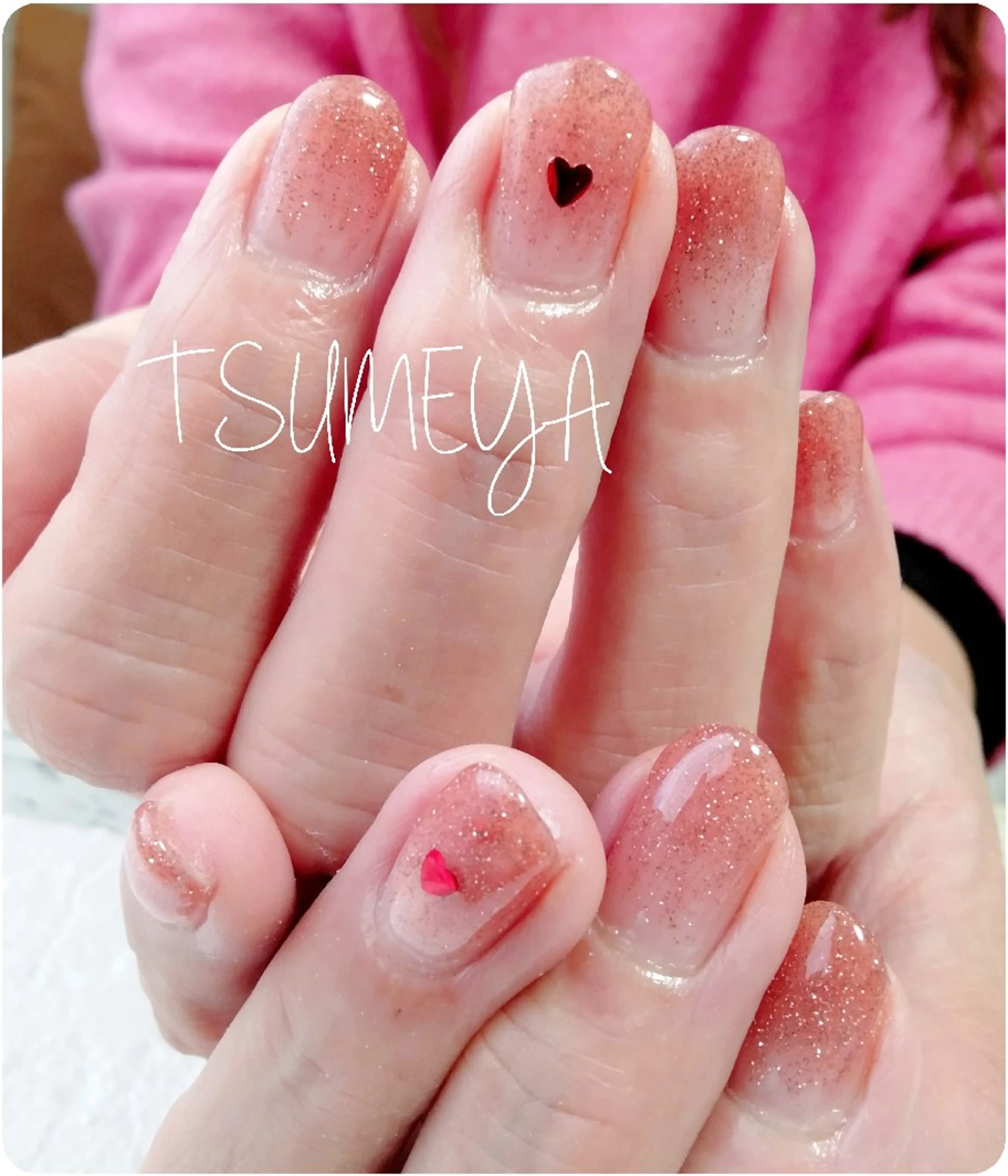 ネイル ハート バレンタイン _TSUMEYA _のネイルデザイン