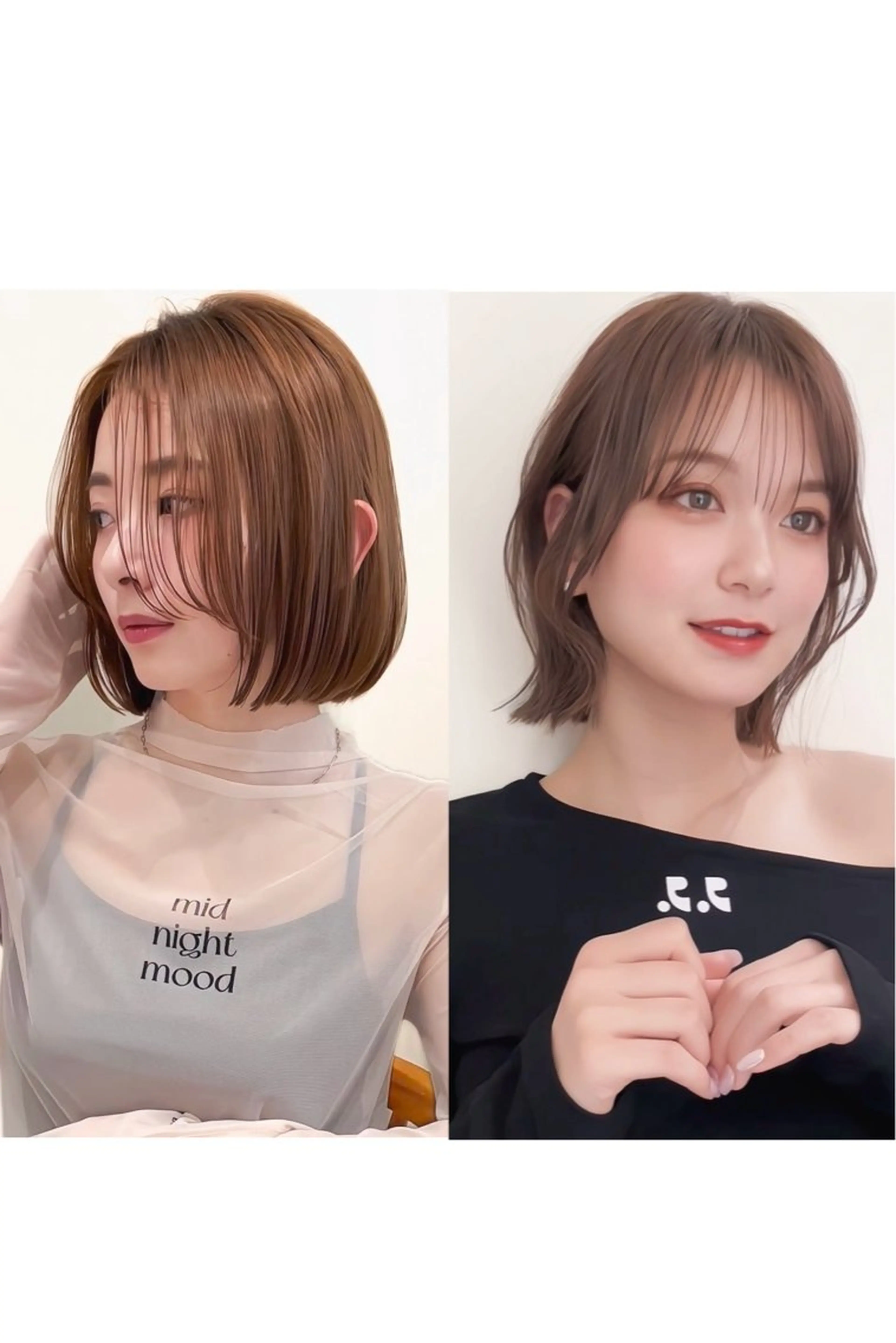 ショート ボブ 小顔カット 小顔ボブ jilblanカホのヘアスタイル