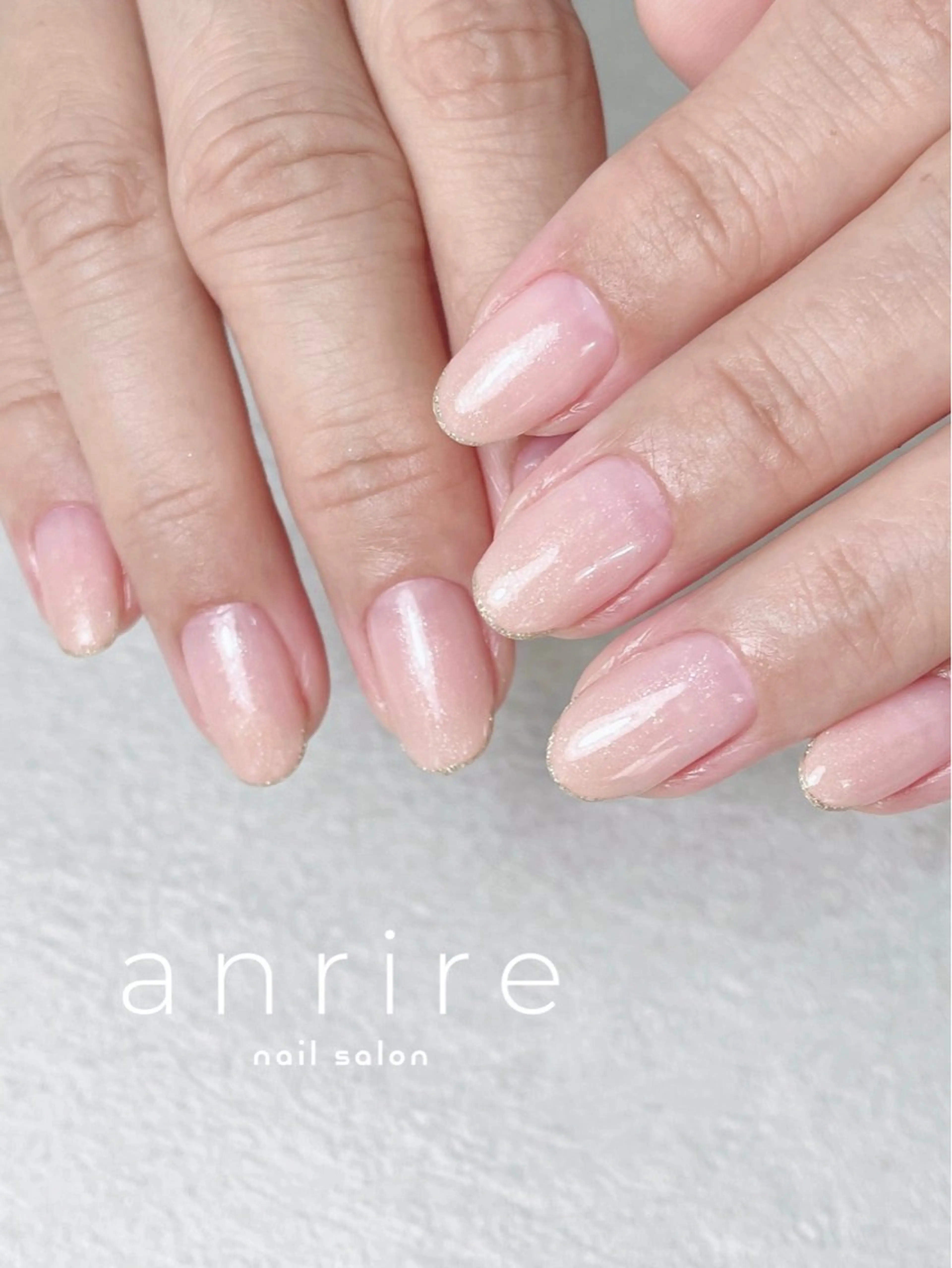 ネイル ジェルネイル グラデーション キラキラネイル ラメ(グリッター) オフィスネイル ハンドネイル nailsalon anrireのネイルデザイン