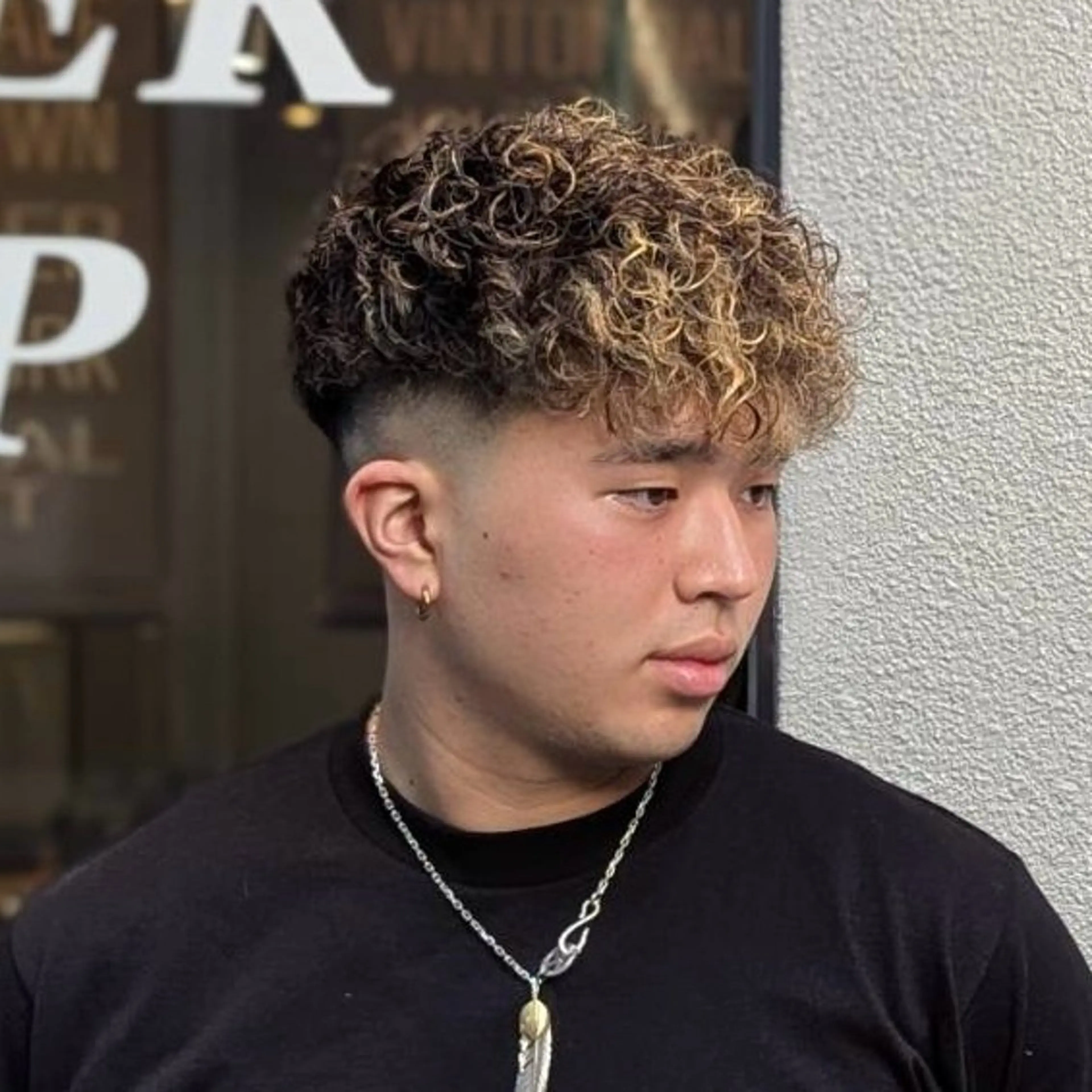 メンズカット+外国人風スペインカールの写真