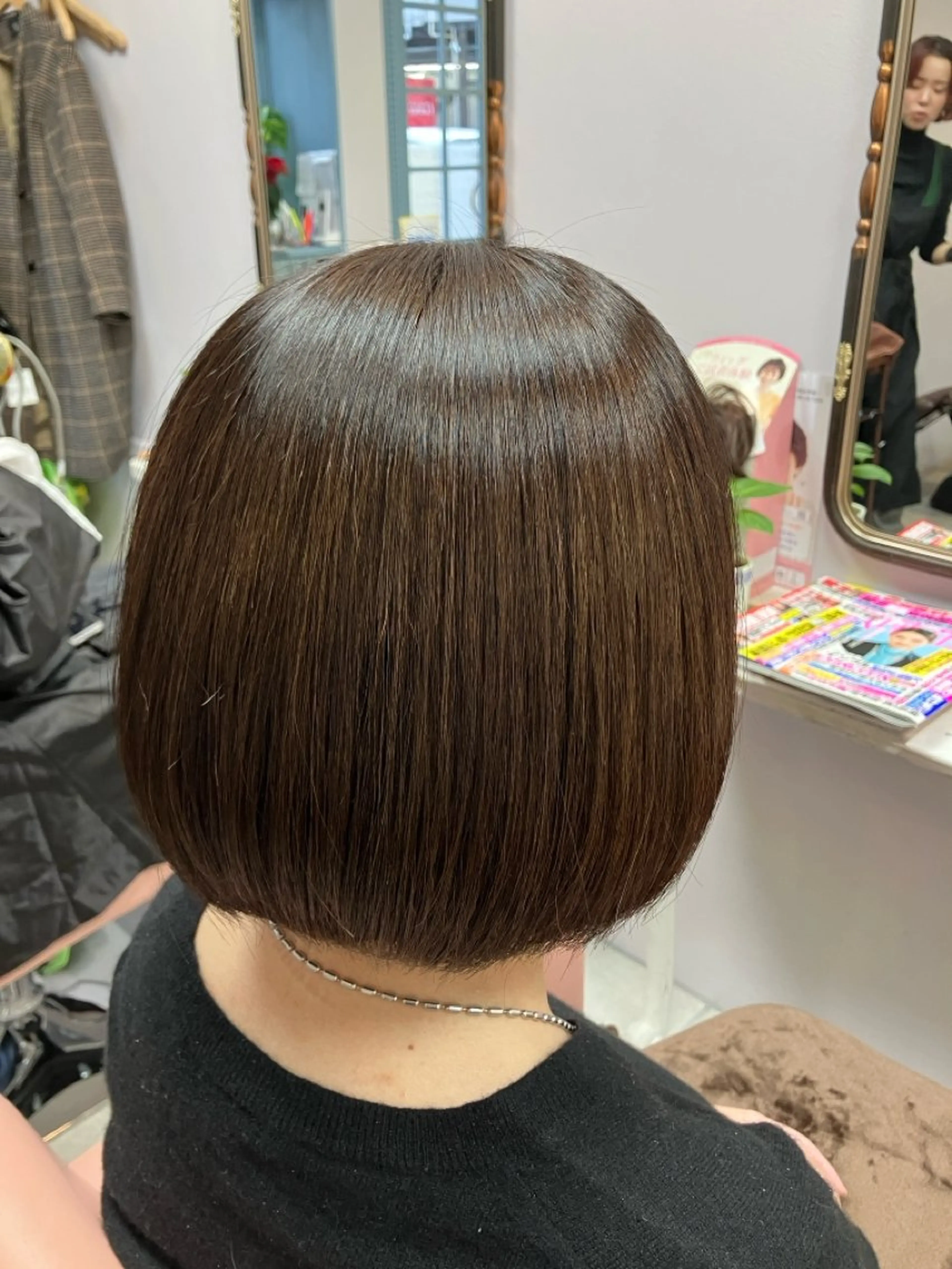 ミディアム カット ヘアカラー トリートメント 河本 正美のヘアスタイル