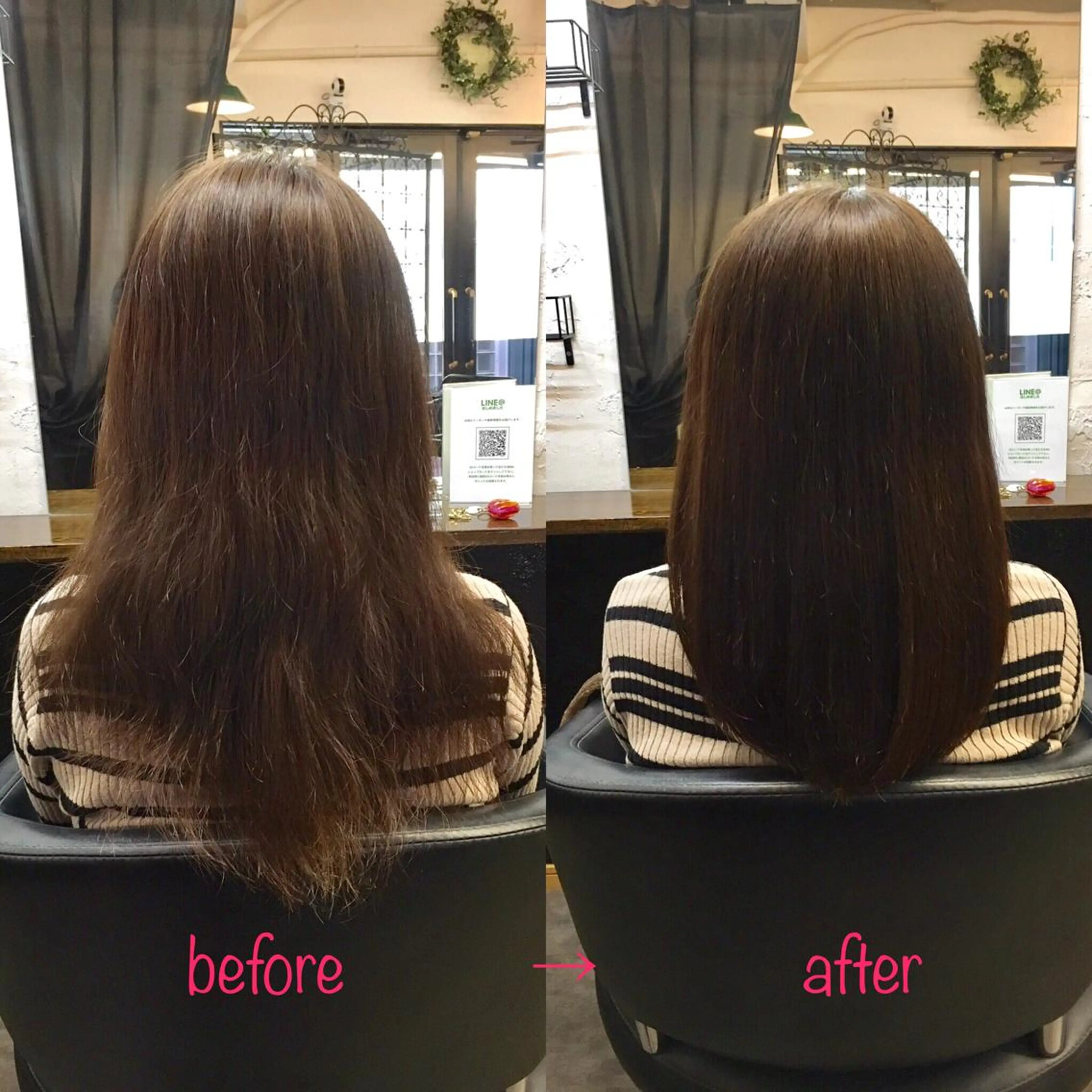 セミロング 縮毛矯正&髪質改善 MAILHAIRのヘアスタイル