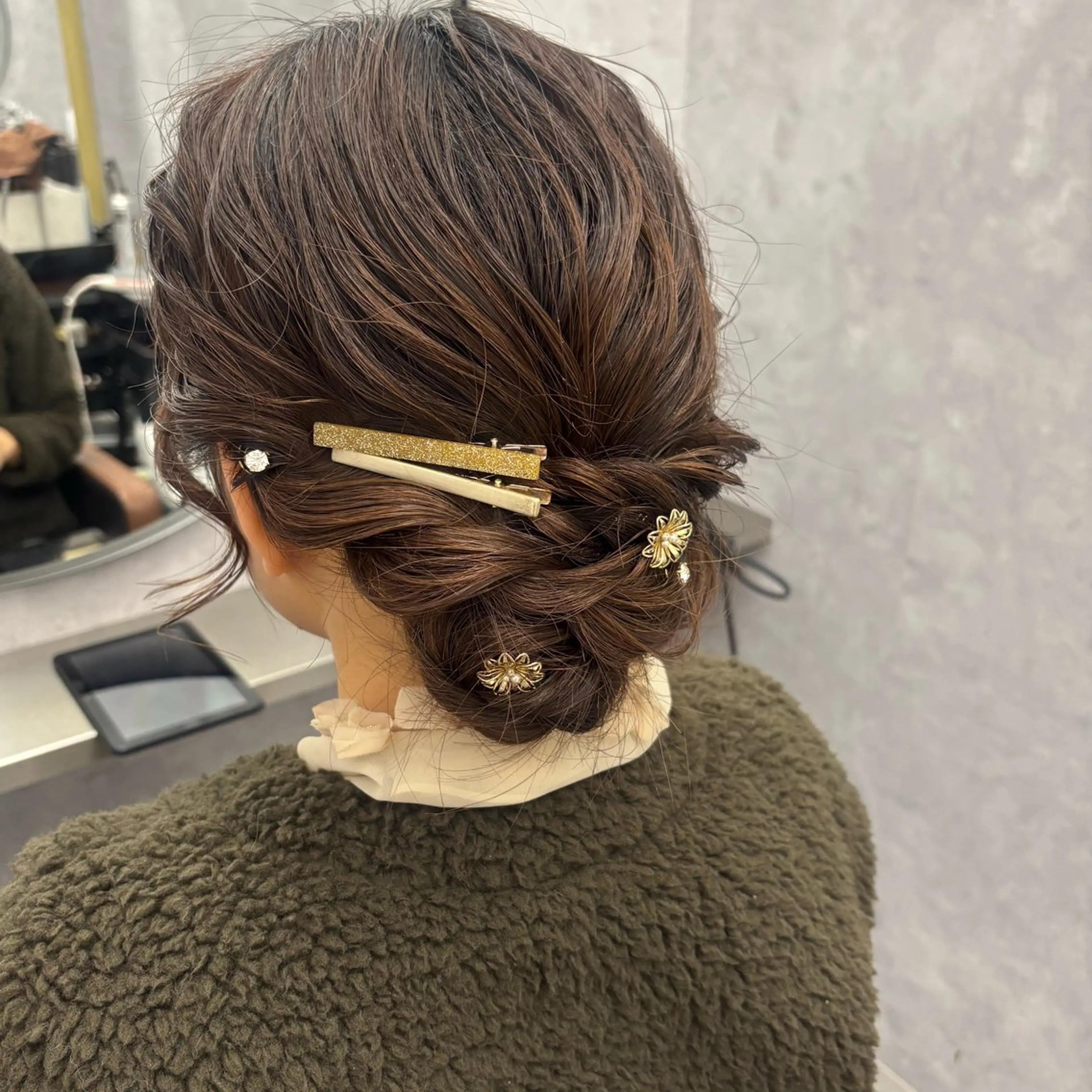 ミディアム ヘアアレンジ ヘアセット NUMBER_ ユイナのヘアスタイル