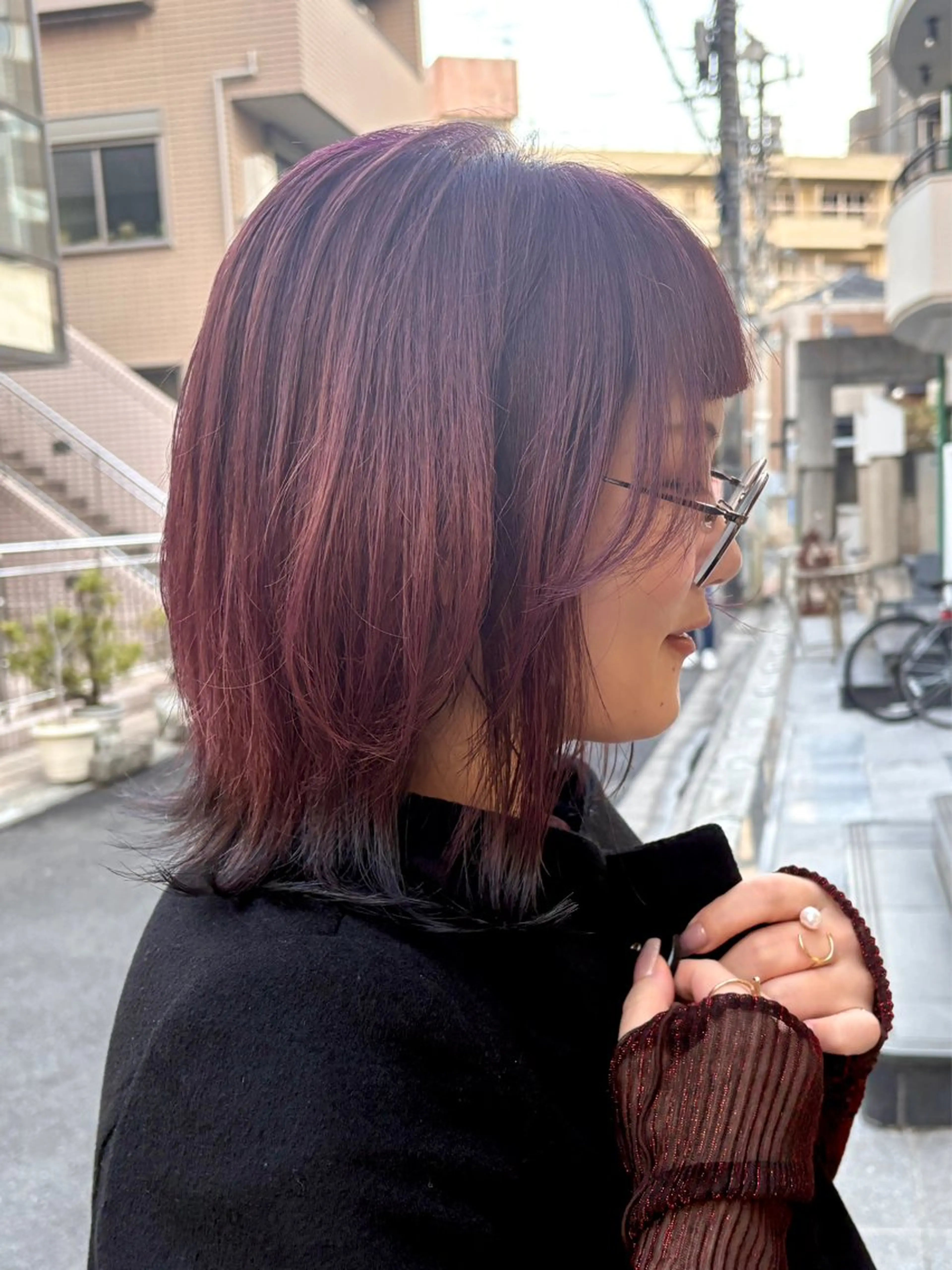 ミディアム カラー ブラウンカラー デザインカラー ハイライトカラー ハイトーンカラー ハイライト ヘアカラー トリートメント matka白髪ぼかし 大人ヘア/KEIKOのヘアスタイル