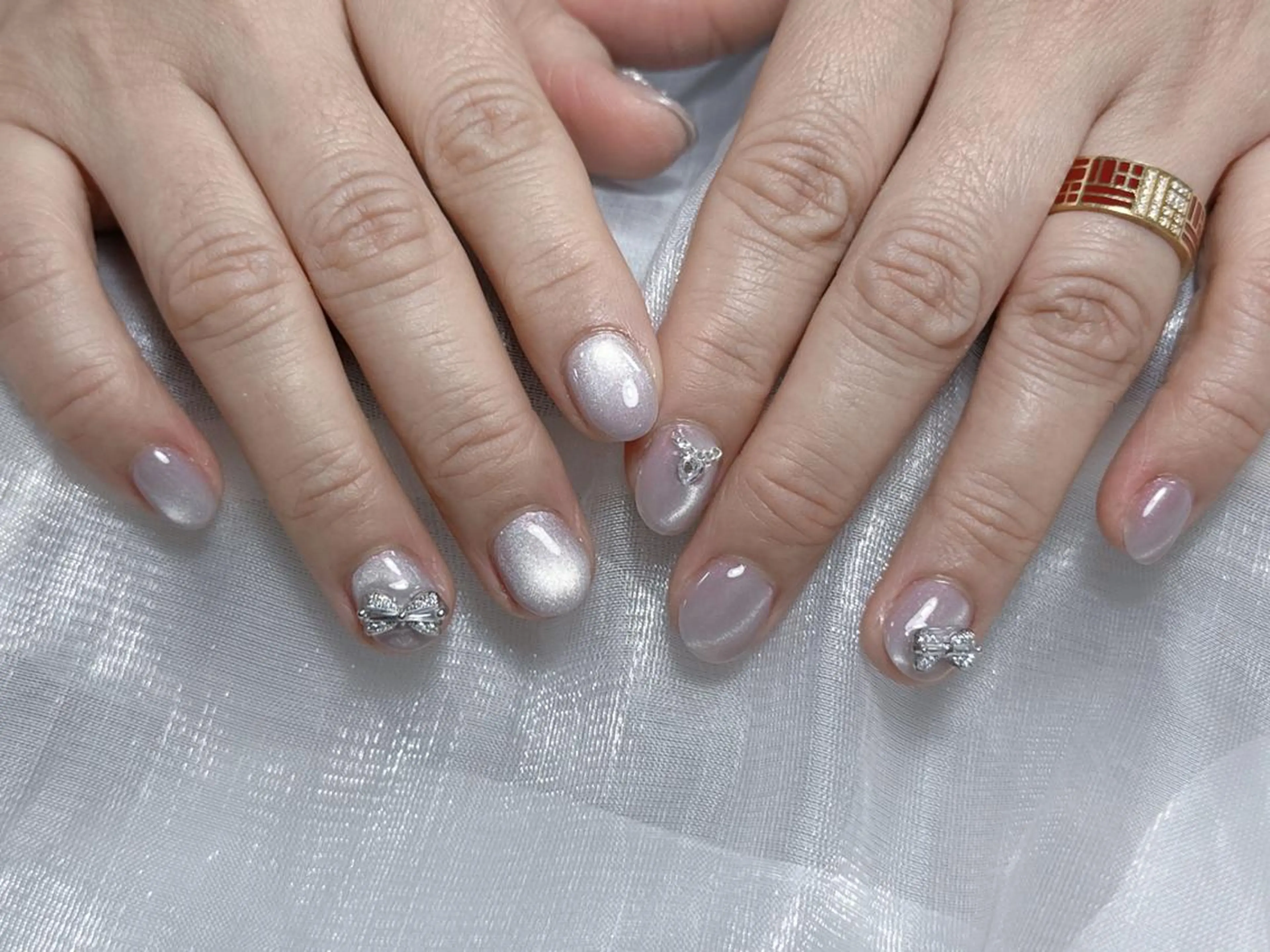 ネイル チークネイル 長さ出し フレンチネイル グラデーション マグネットネイル ハンドネイル ハンドケア ⭐️Syu Rei⭐️のネイルデザイン