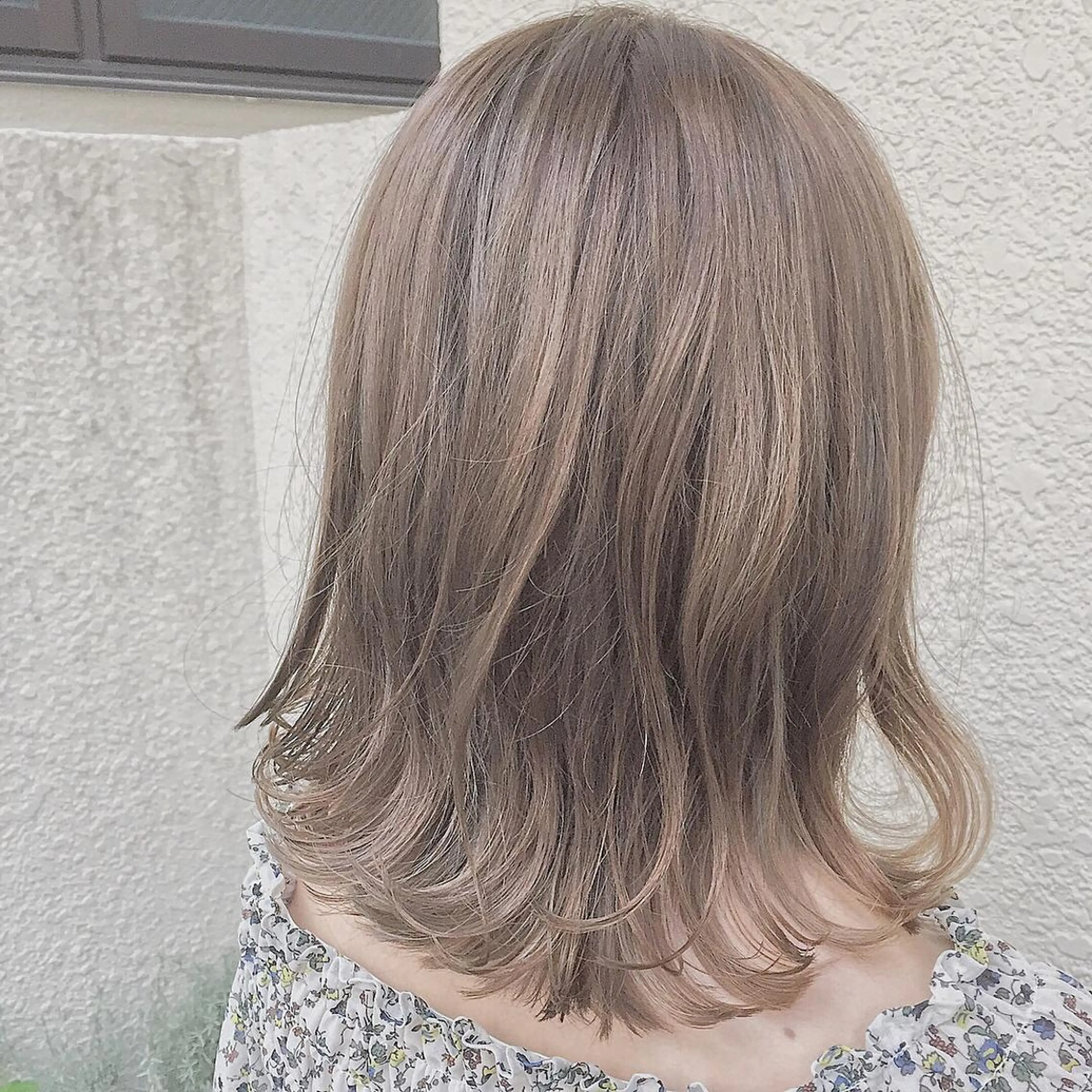 ミディアム カラー パーマ ヘアアレンジ 【白髪ぼかし 専門GBG】自由が丘のヘアスタイル