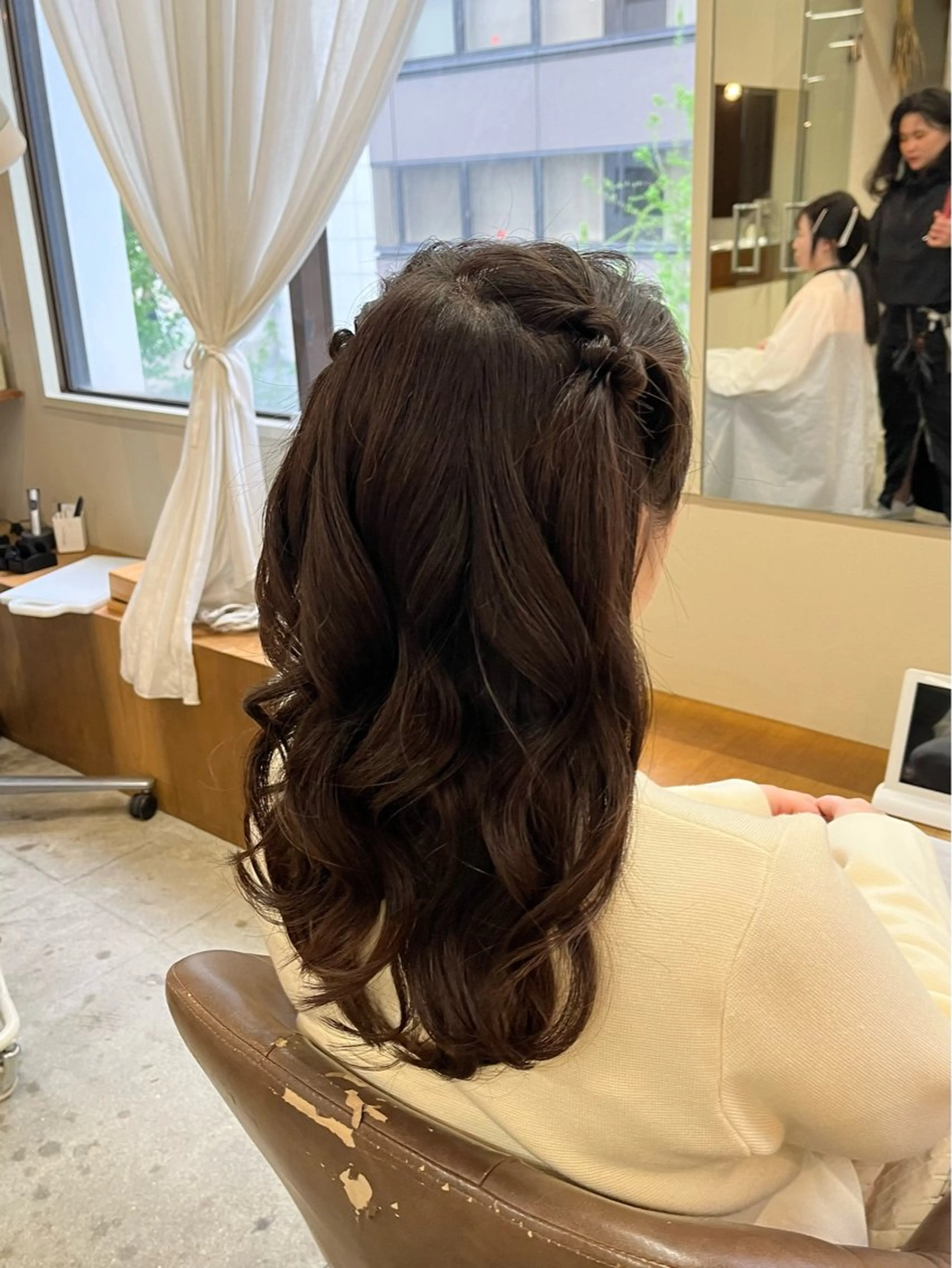 セミロング ヘアアレンジ ヘアセット 🌼花屋併設🌼 木下奈々望のヘアスタイル