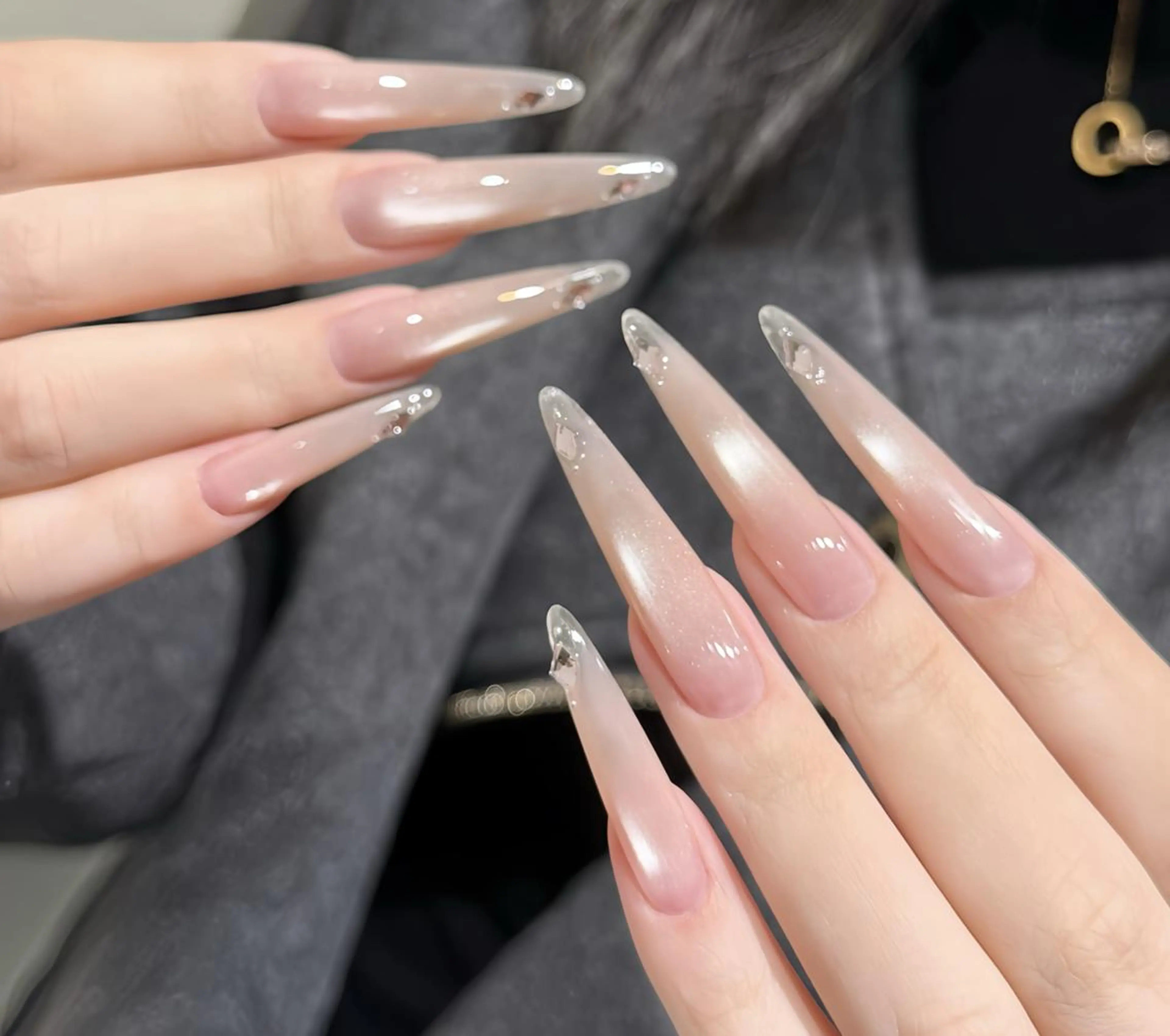 ネイル ロングネイル長さ出し 専門Spade Qのネイルデザイン