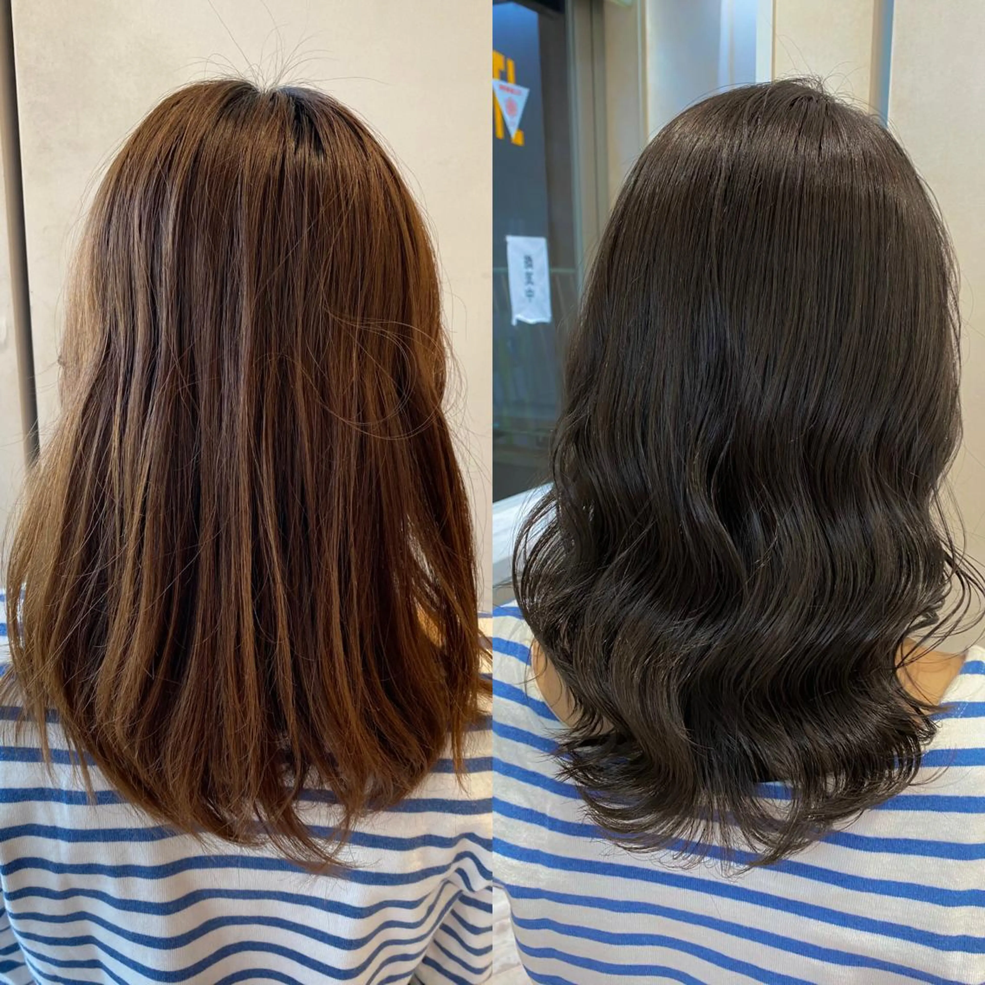 ミディアム カラー 顔まわりカット🌟 くびれヘア/寺門遥輝のヘアスタイル