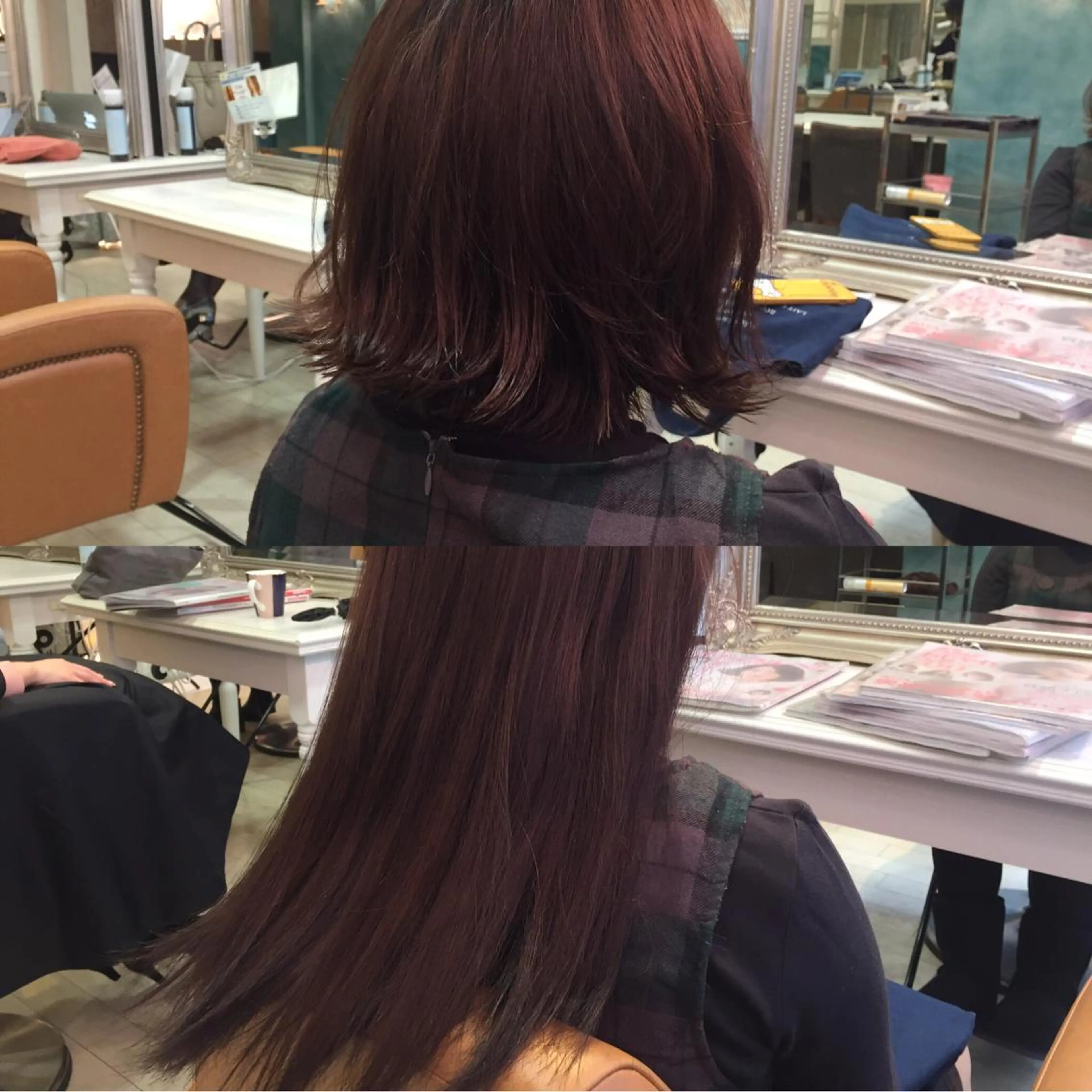 ミディアム カラー パーマ ヘアアレンジ メンズ キッズ ネイル マツエク・マツパ カット ヘアカラー トリートメント 韓国ヘア♡おくれ毛♡ ボブ♡sayakaのヘアスタイル