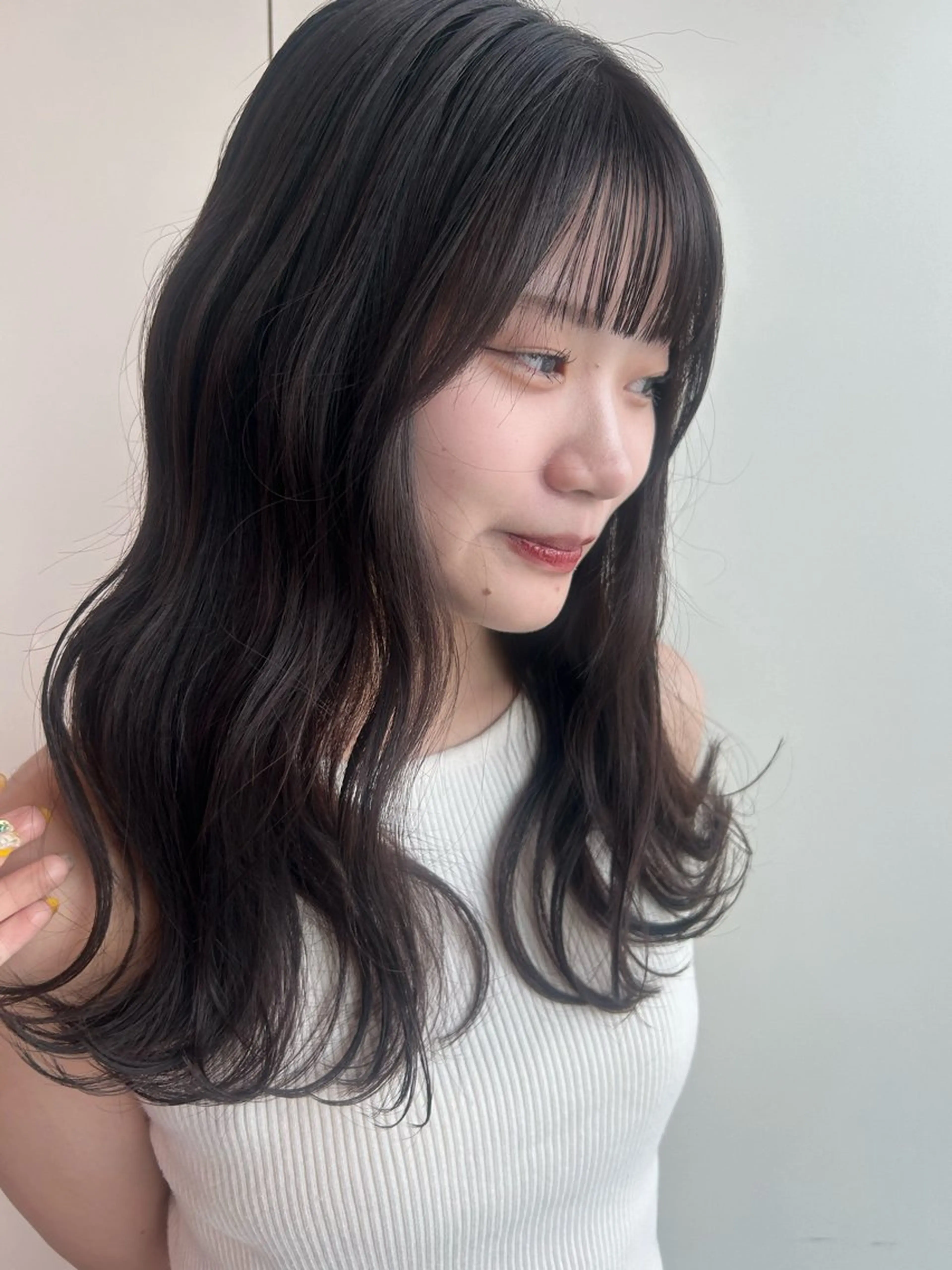 ロング カラー グレージュ カット ヘアカラー トリートメント VISUALIST所属・小倉/レイヤー/ 顔周りカット/naoのヘアスタイル