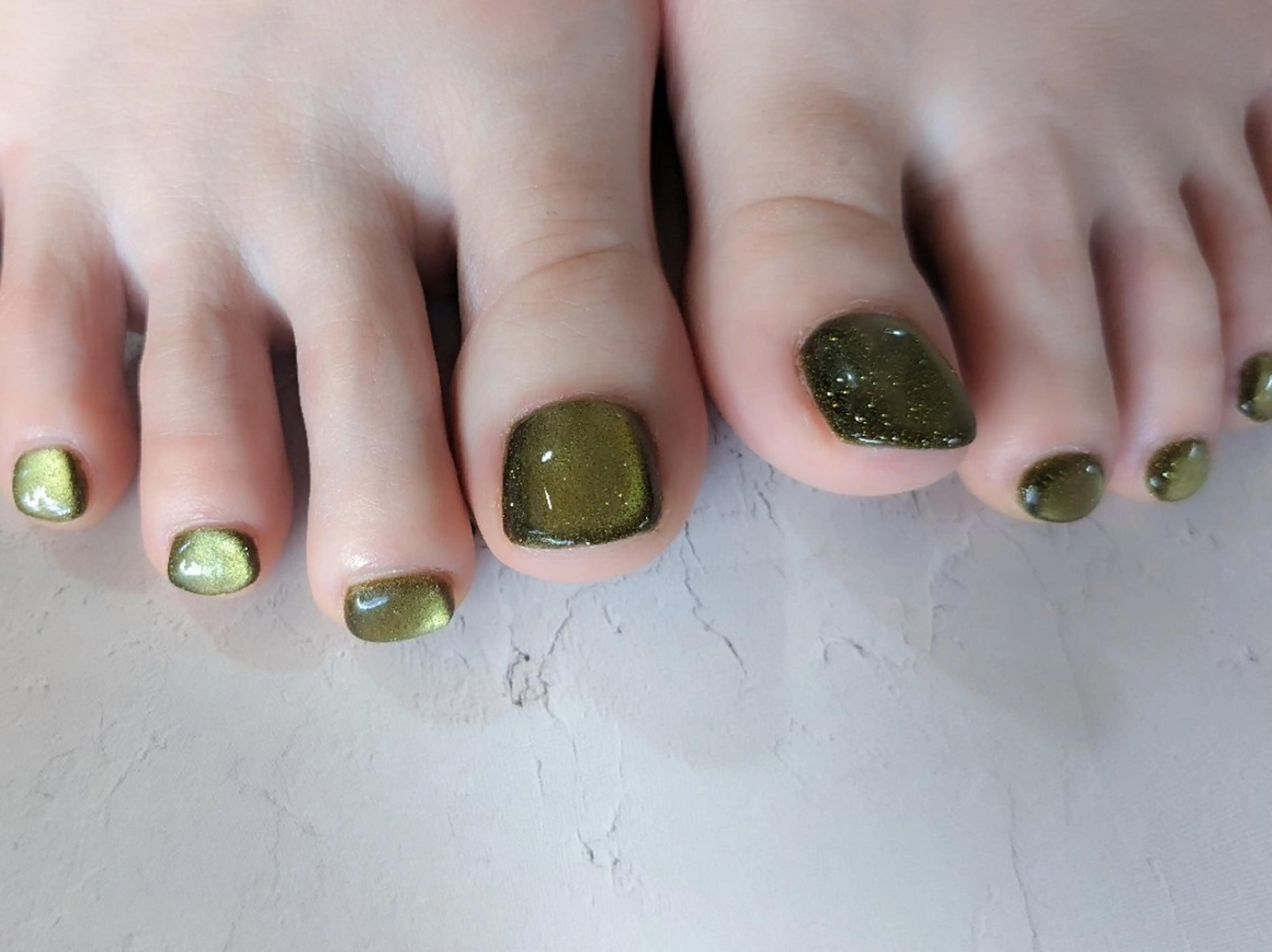 フットネイル ワンカラーの写真