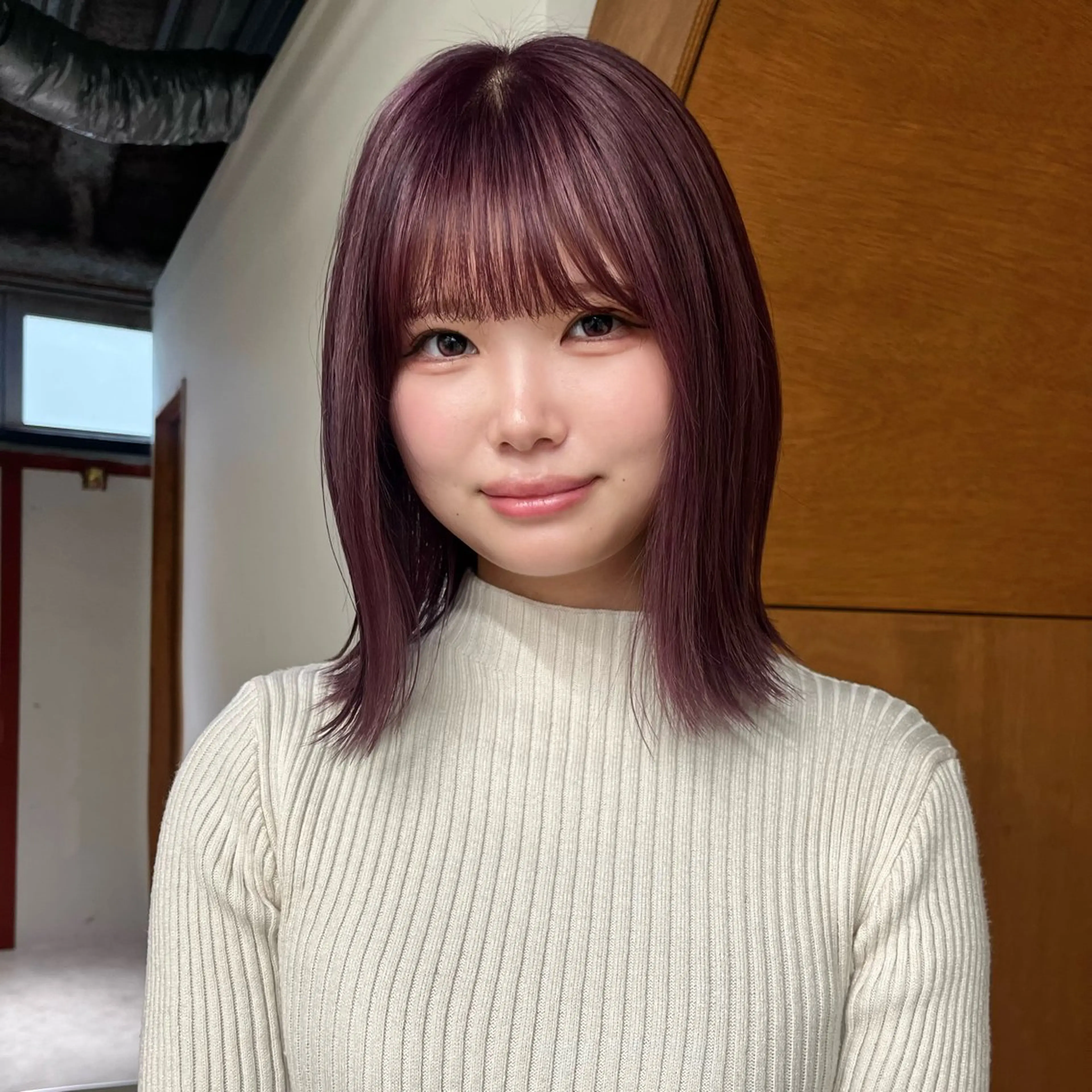 ミディアム ヘアカラー 石間 優愛のヘアスタイル