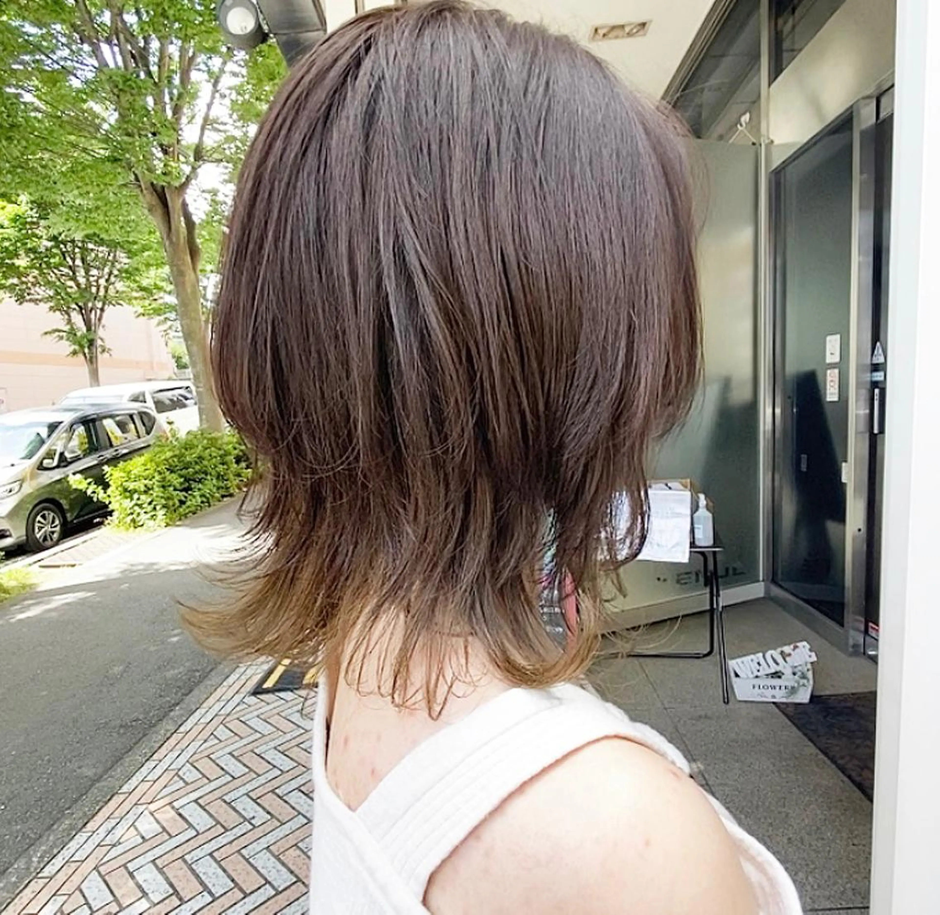 ミディアム カラー 滝本 里実のヘアスタイル