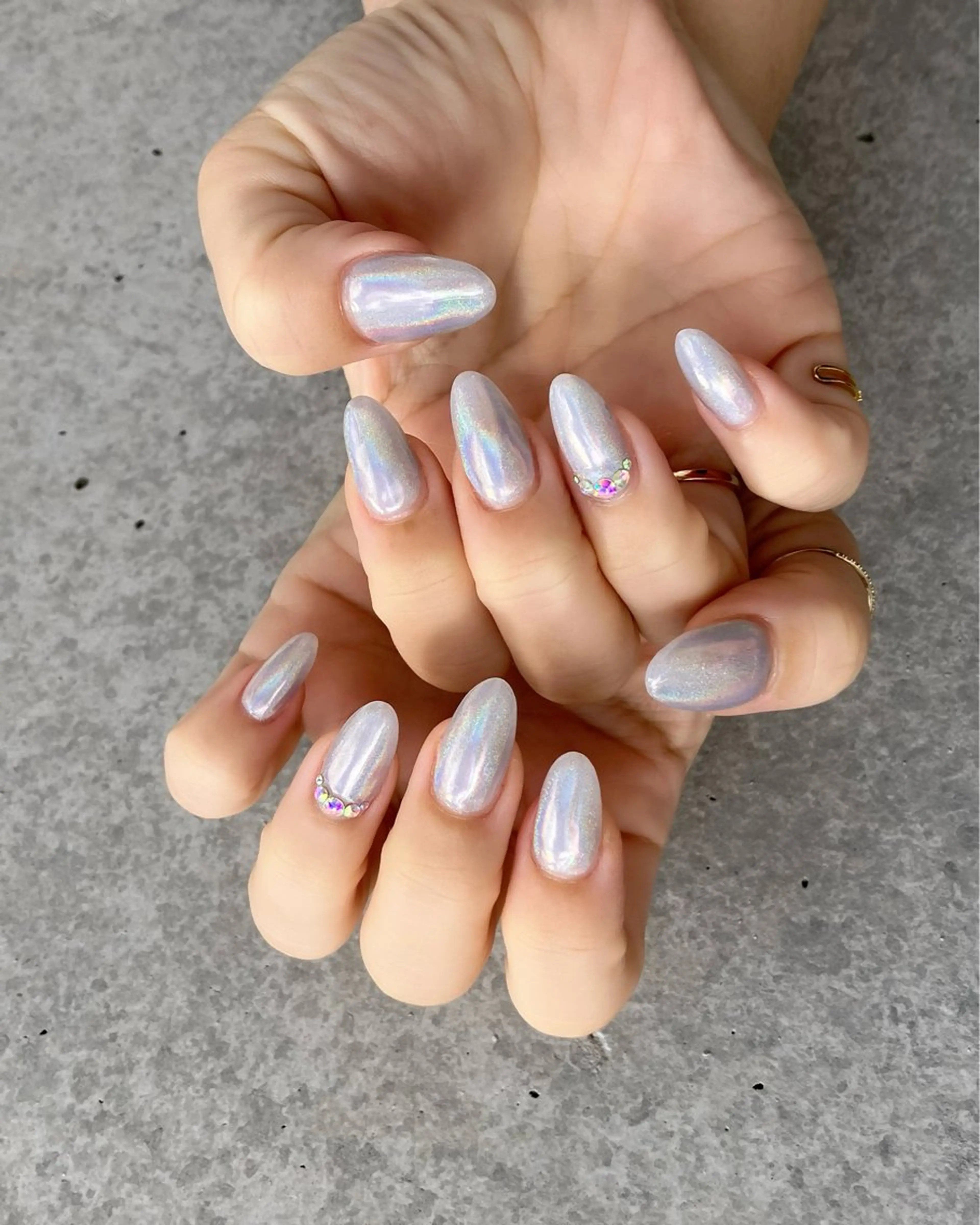 ネイル 長さ出し ラメ(グリッター) ワンカラーネイル ストーンネイル ハンドネイル nail salon Soeurのネイルデザイン