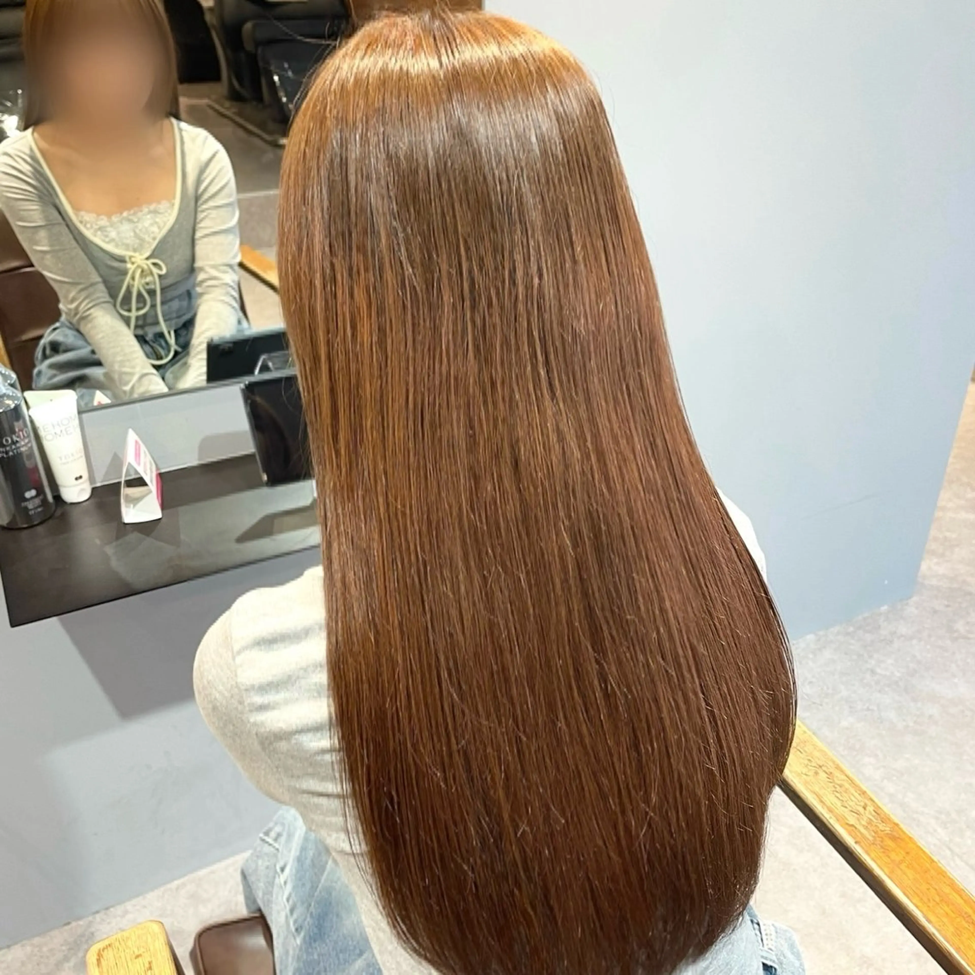ロング ヘアカラー トリートメント Mimi🎀ブリーチ なし透明感 Ｗカラーのヘアスタイル