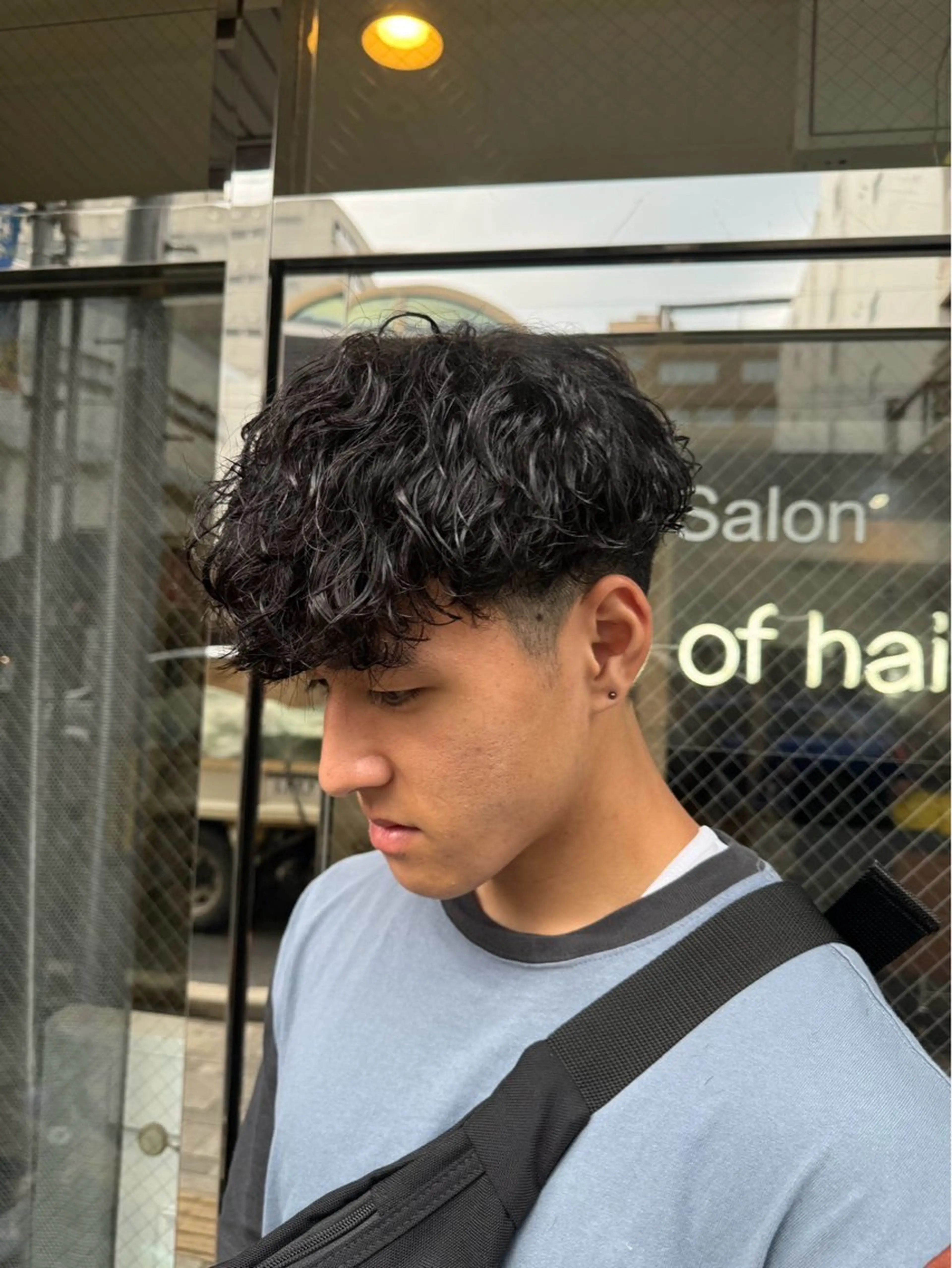 ショート カラー パーマ メンズ メンズ/パーマ/ 京都駅/井上光のヘアスタイル