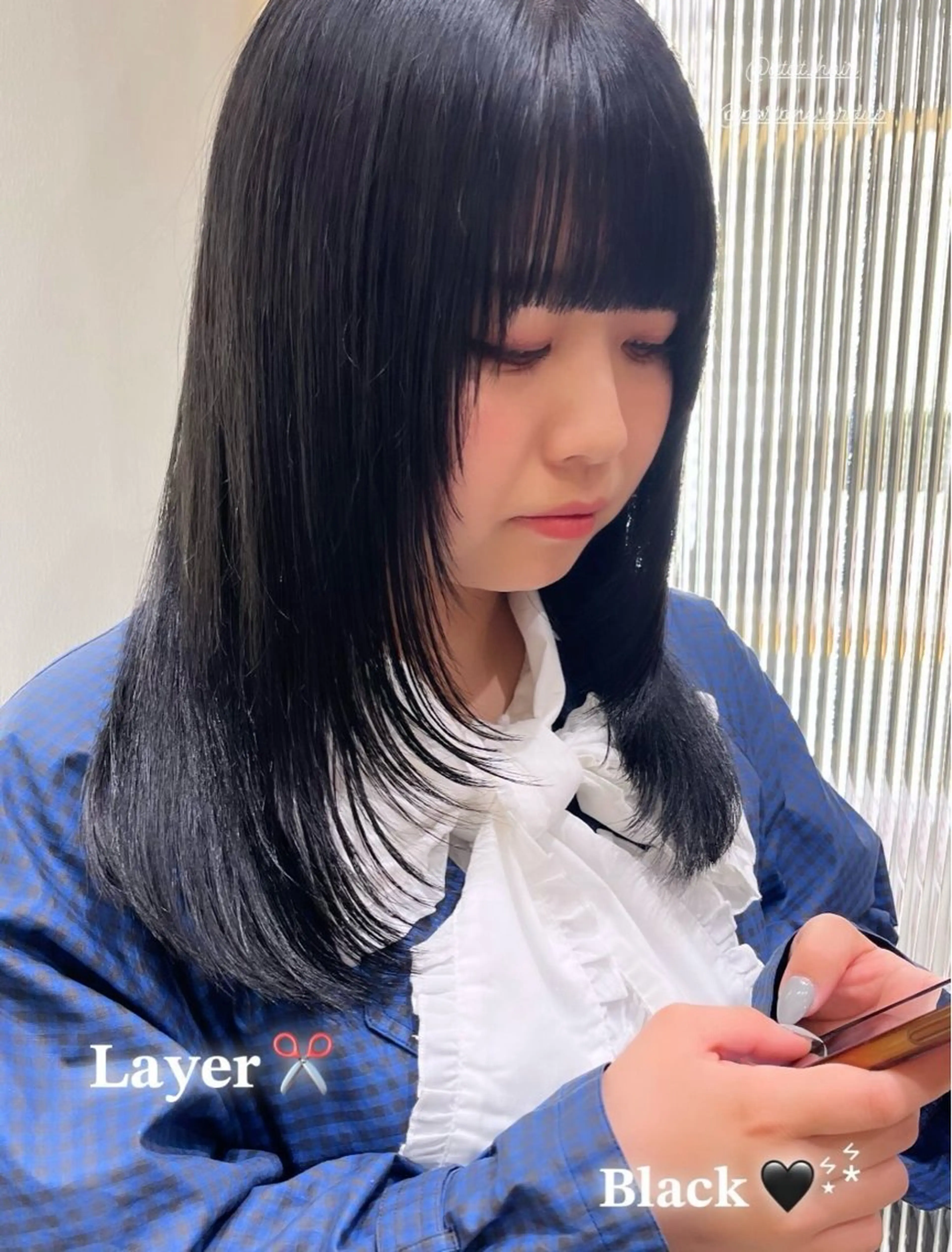 ロング 顔周りカット レイヤーカット カット vince gio 彩織のヘアスタイル