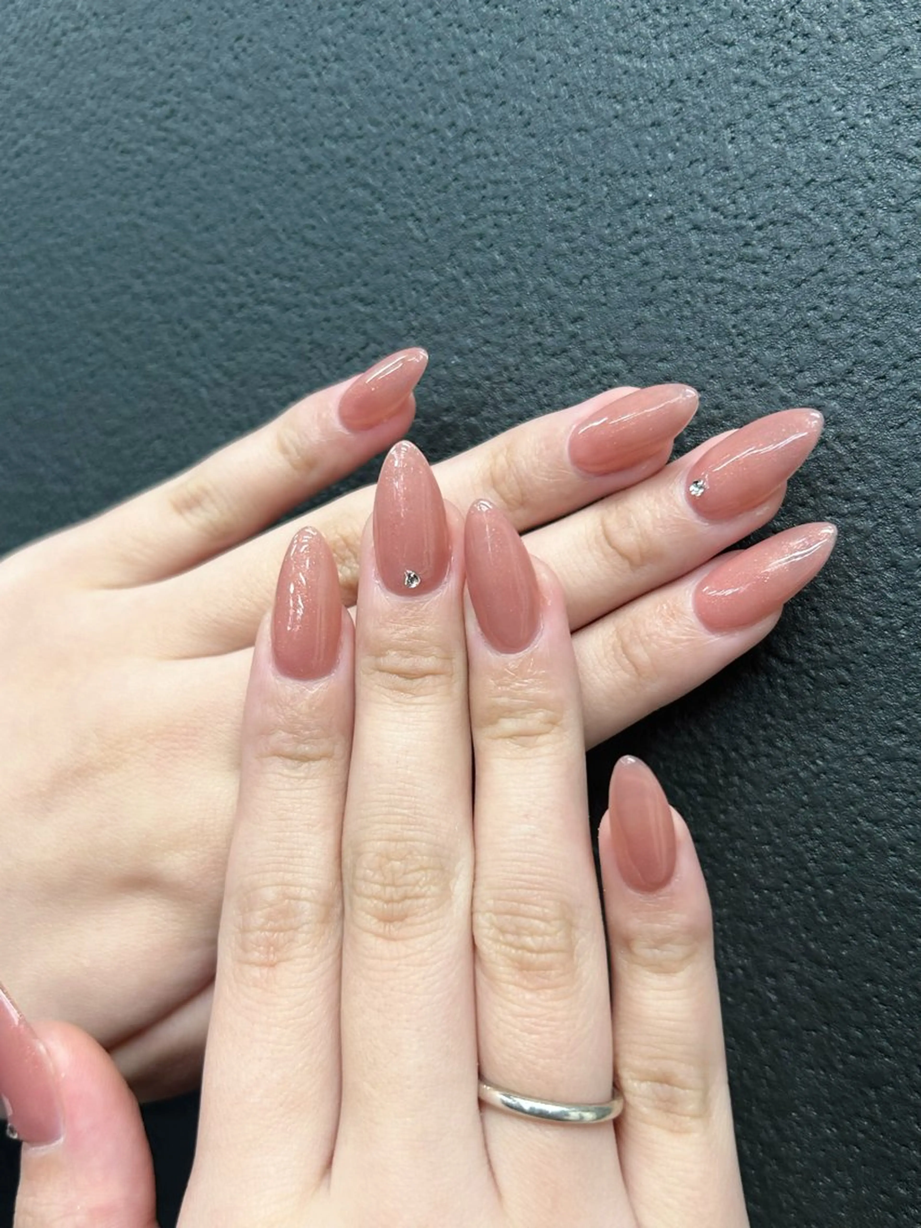 ネイル 韓国ネイル 持ち込み ニュアンスネイル ネイルチップ 冬ネイル LISA ANA.CHUOのネイルデザイン