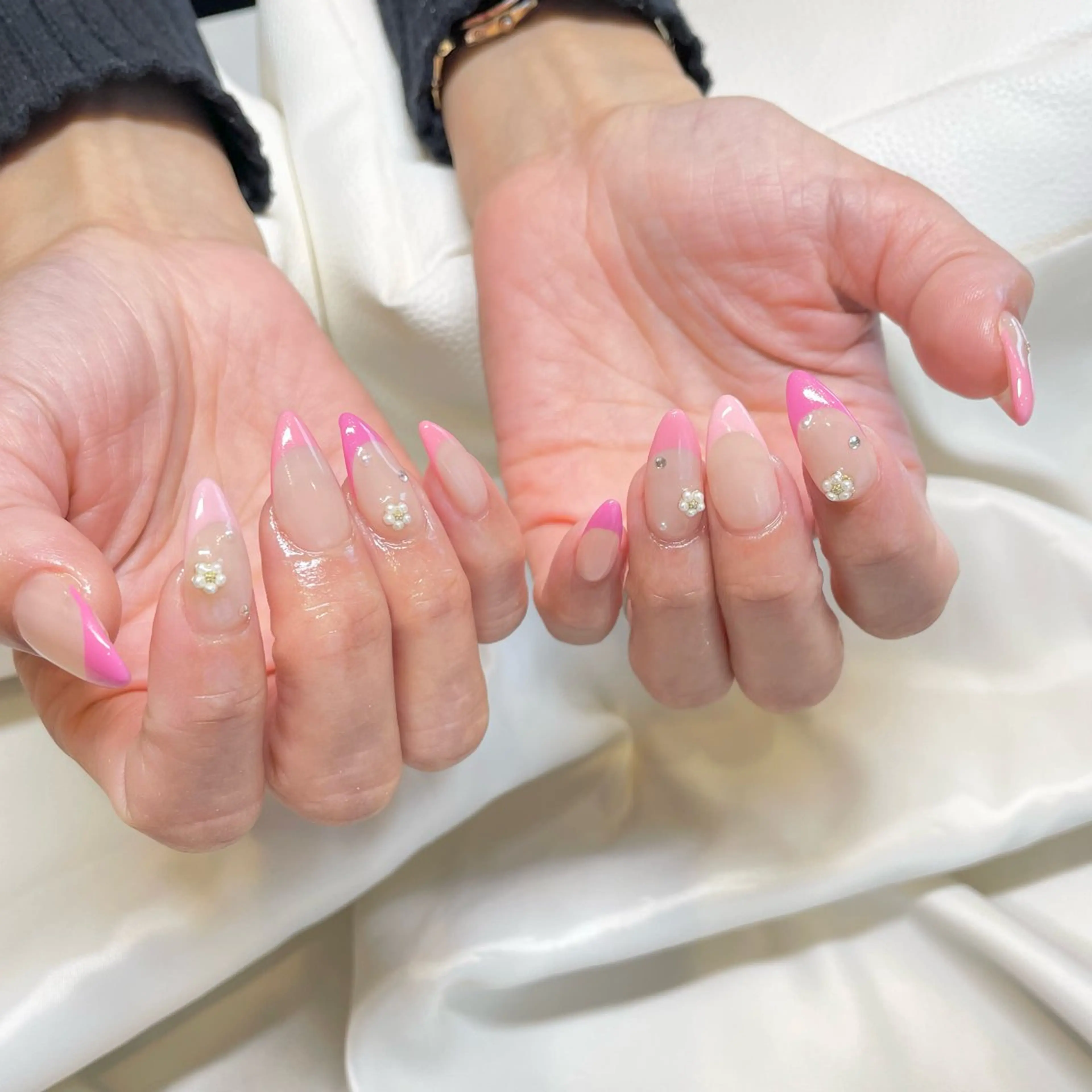 ネイル フレンチネイル 春ネイル ハンドネイル ui nailのネイルデザイン