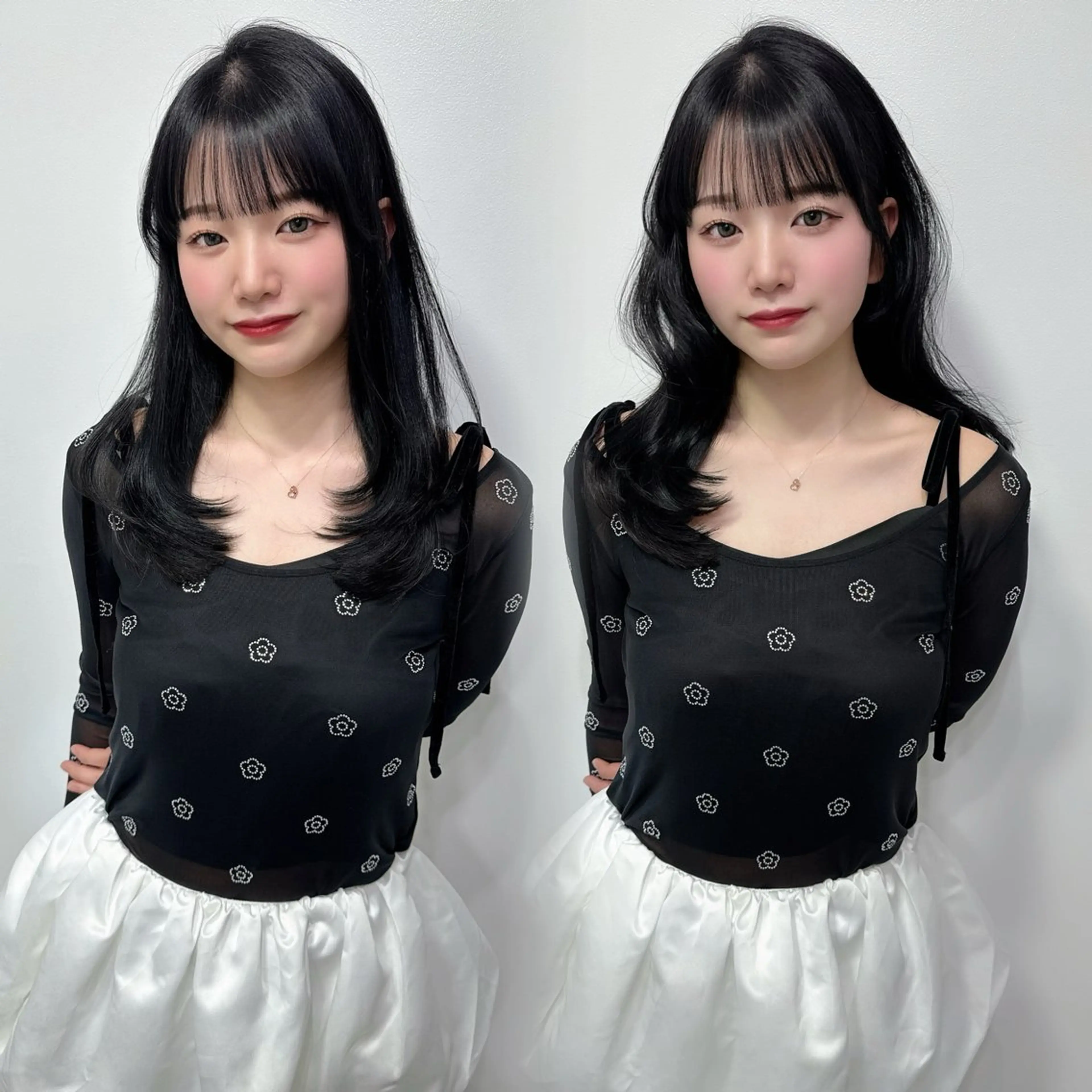 セミロング レイヤーカット 🤍 RIKO / LITTYのヘアスタイル