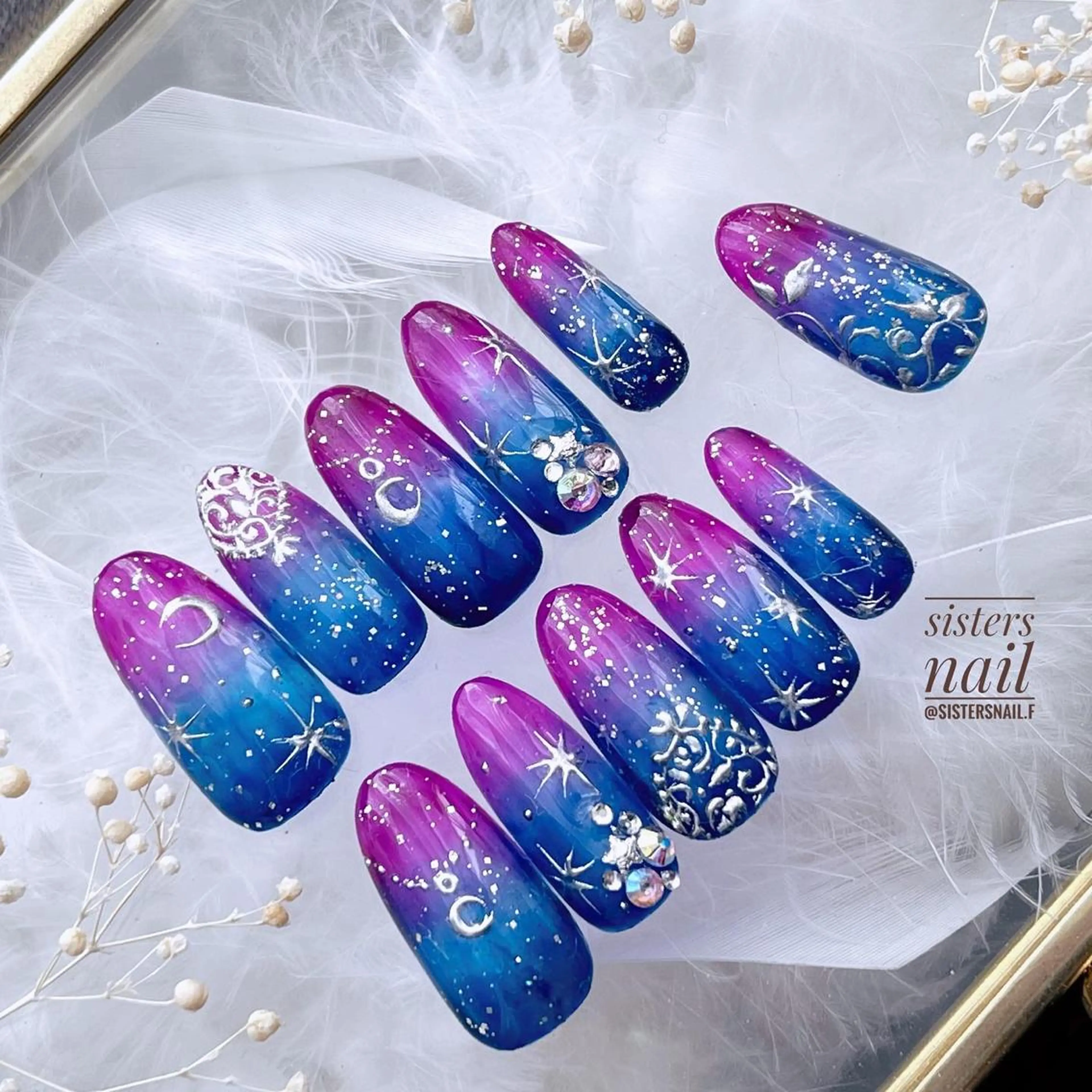 ネイル アートネイル グラデーション 夏ネイル sisters nail.fのネイルデザイン