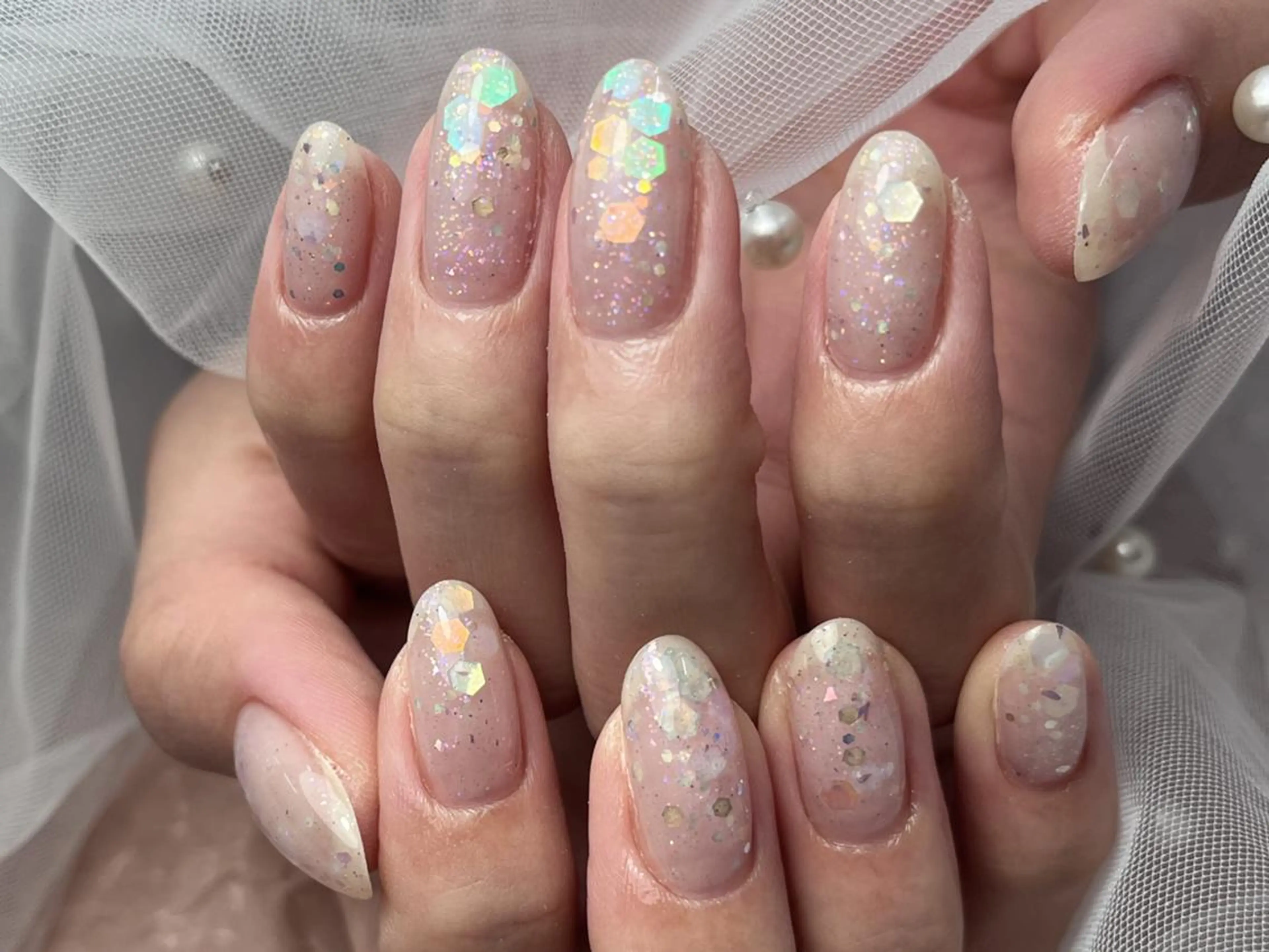 ネイル ラメ(グリッター) シンプルネイル ハンドネイル ToliyDeliy Nail Salonのネイルデザイン