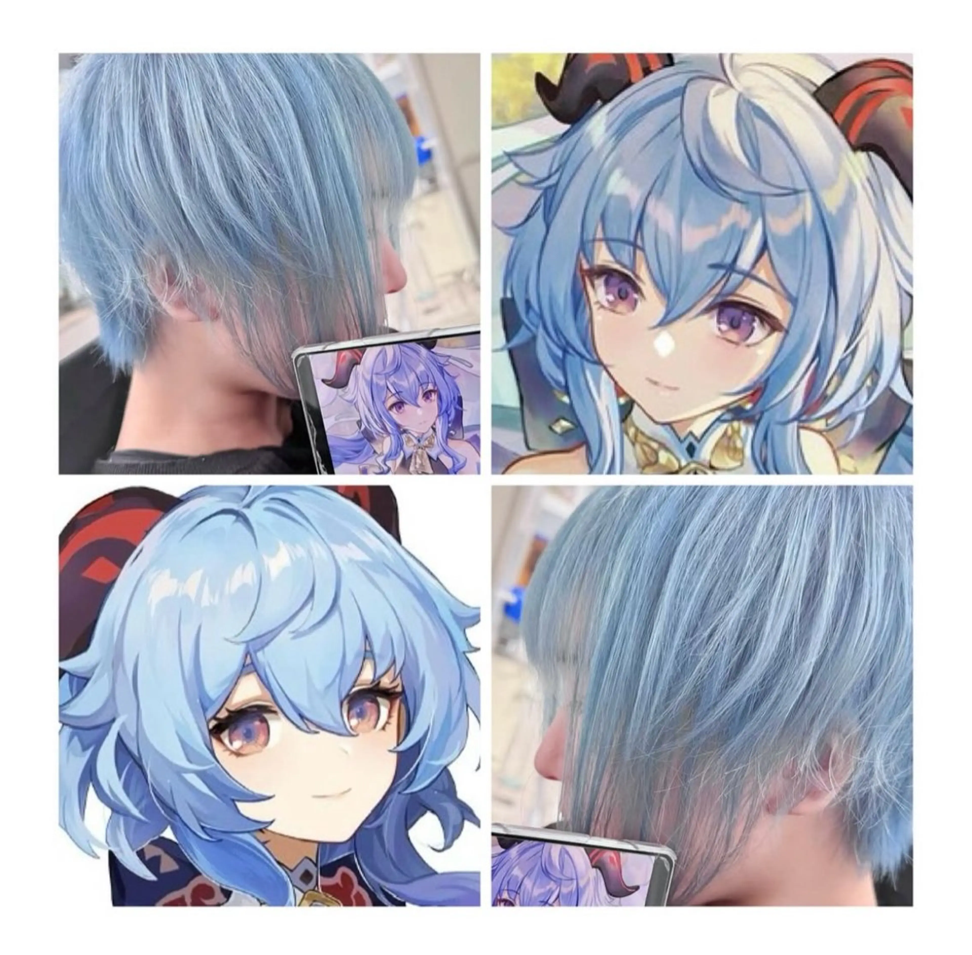 ショート カラー ブリーチ ブルーカラー ヘアカラー GARU-ガル-所属・TSUNO🦖 派手髪/オタク美容師のヘアスタイル