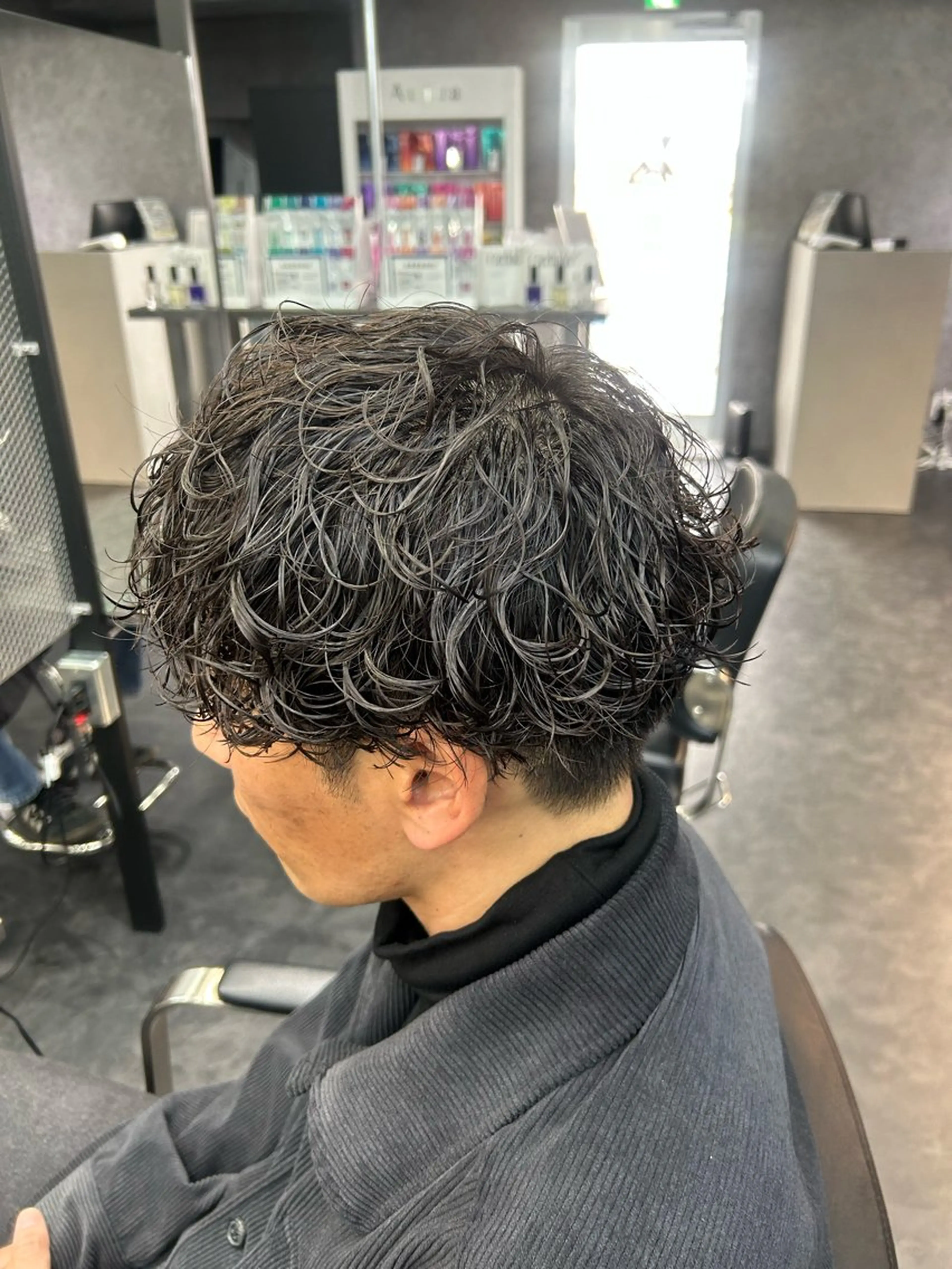 パーマ メンズ カット パーマ 深野 ちさとのヘアスタイル