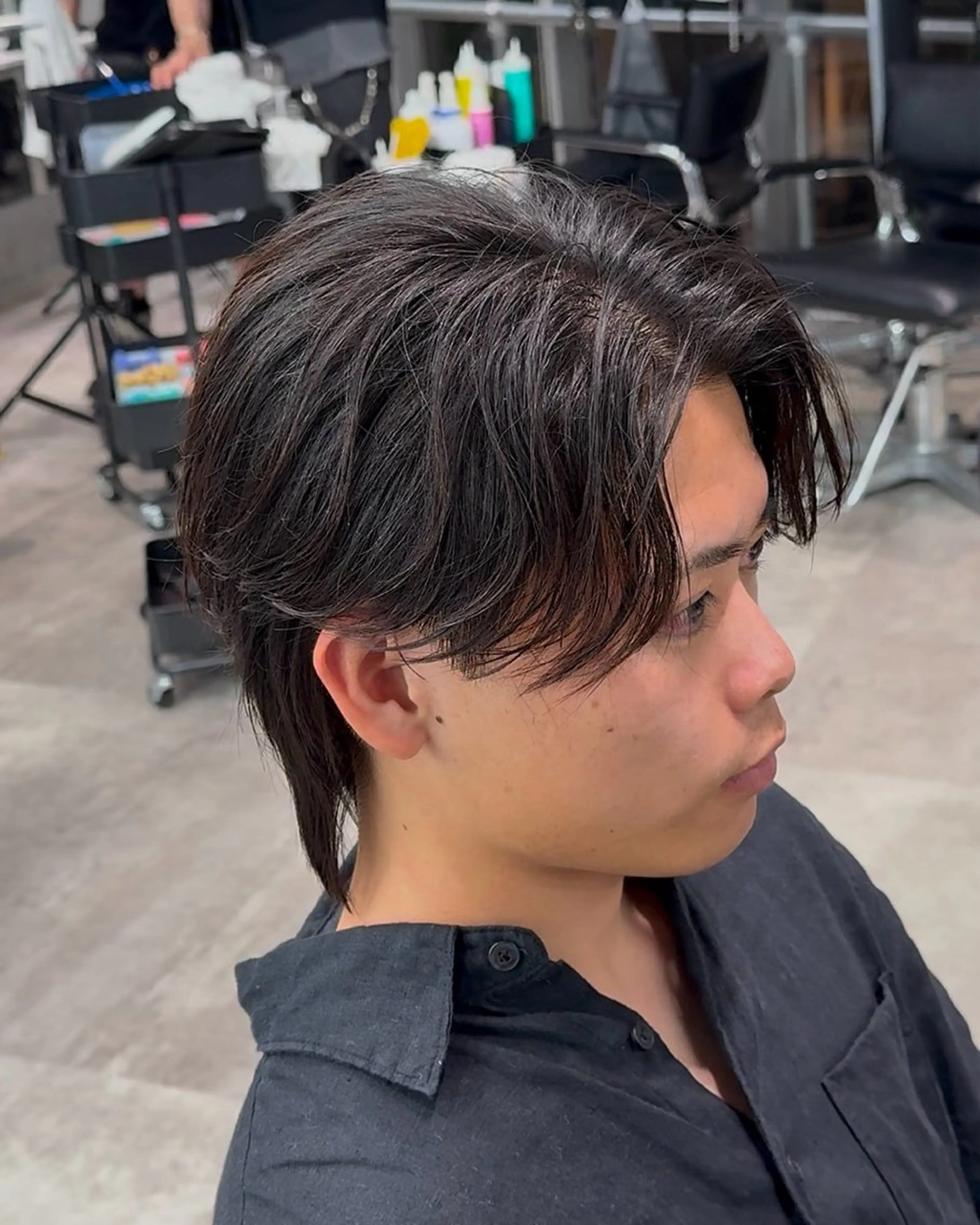 メンズ センターパート マッシュ メンズウルフカット ウルフカット 👑原宿メンズパーマ /原宿/かずま👑のヘアスタイル