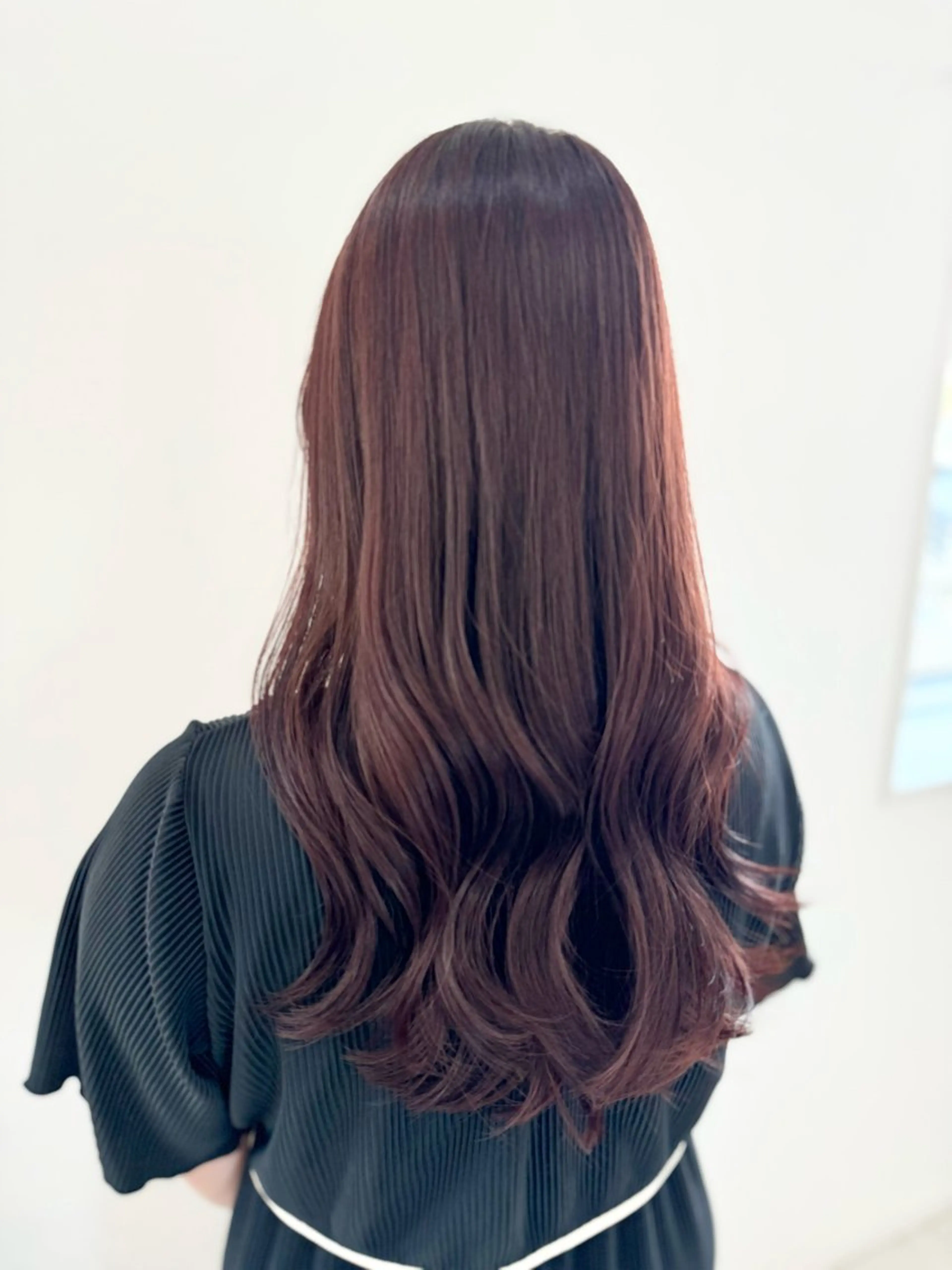 ロング カラー ブリーチ ボルドーカラー ケアカラー ダブルカラー ブリーチなしカラー カット ヘアカラー トリートメント ハイトーン/外国人風 カラー/メンズパーマのヘアスタイル