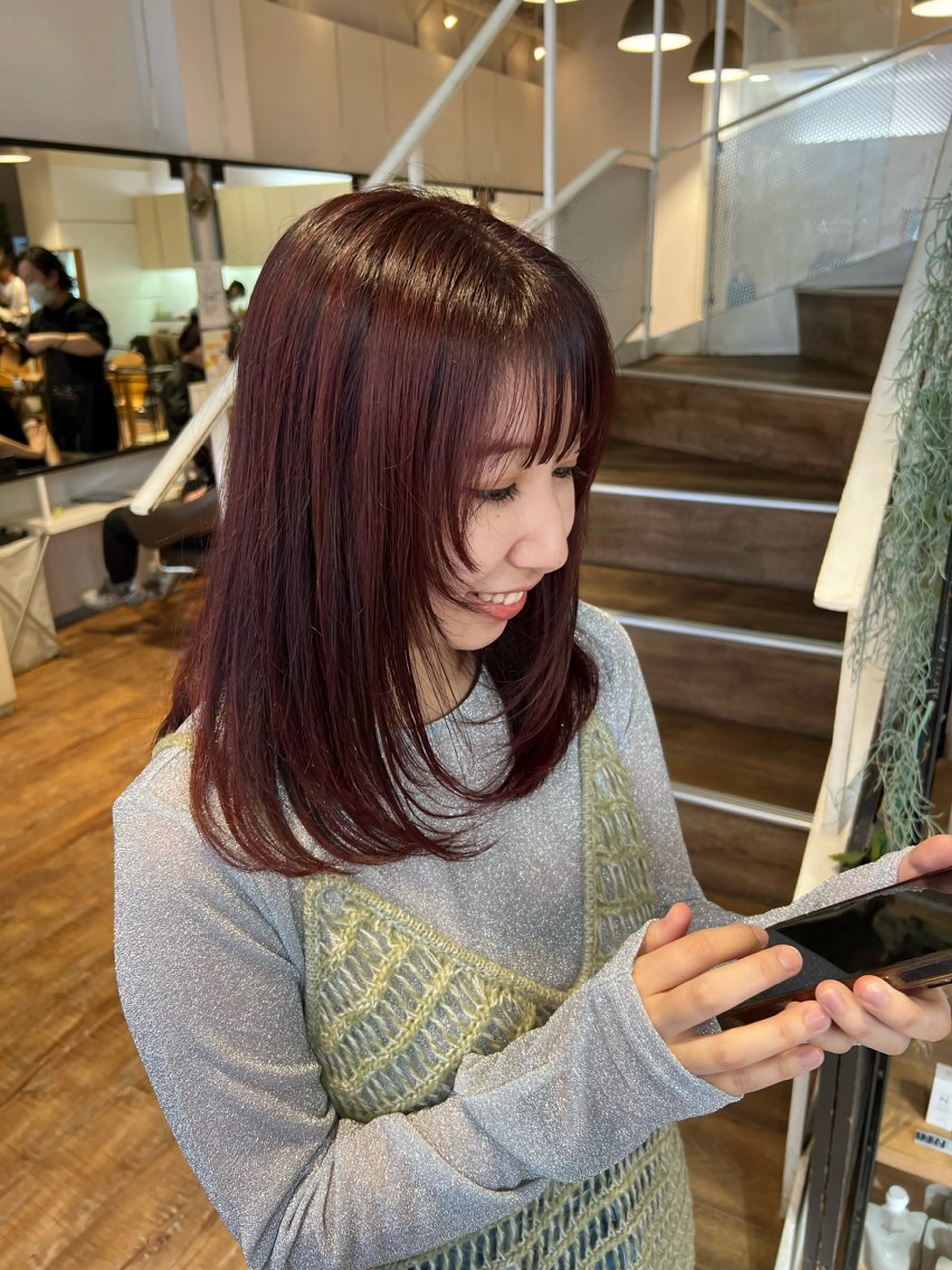 カラー レッドカラー ヘアカラー インナーカラー♡ Nanakoのヘアスタイル