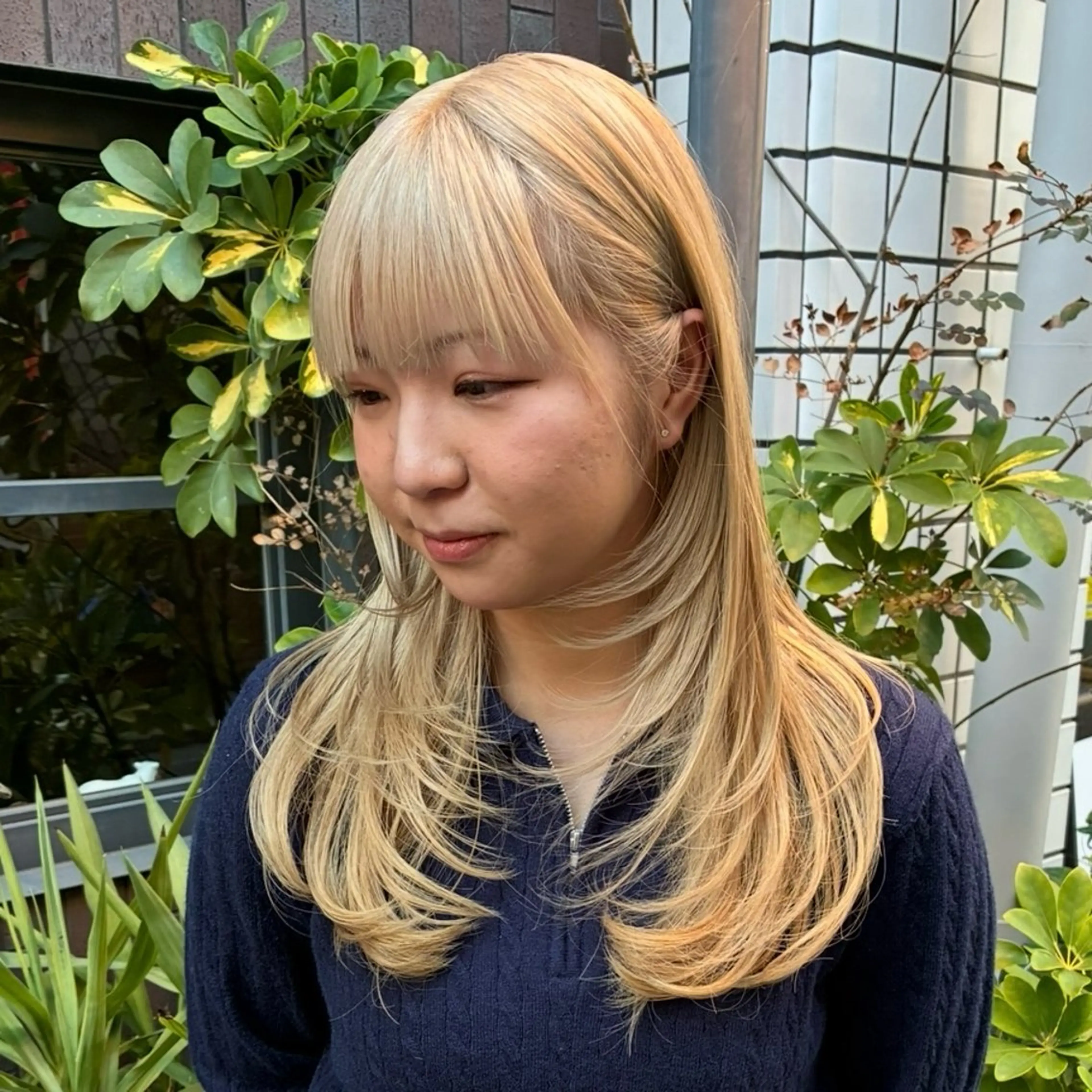 ロング カット ヘアカラー トリートメント ハイトーン/レイヤー カット/TAKEのヘアスタイル