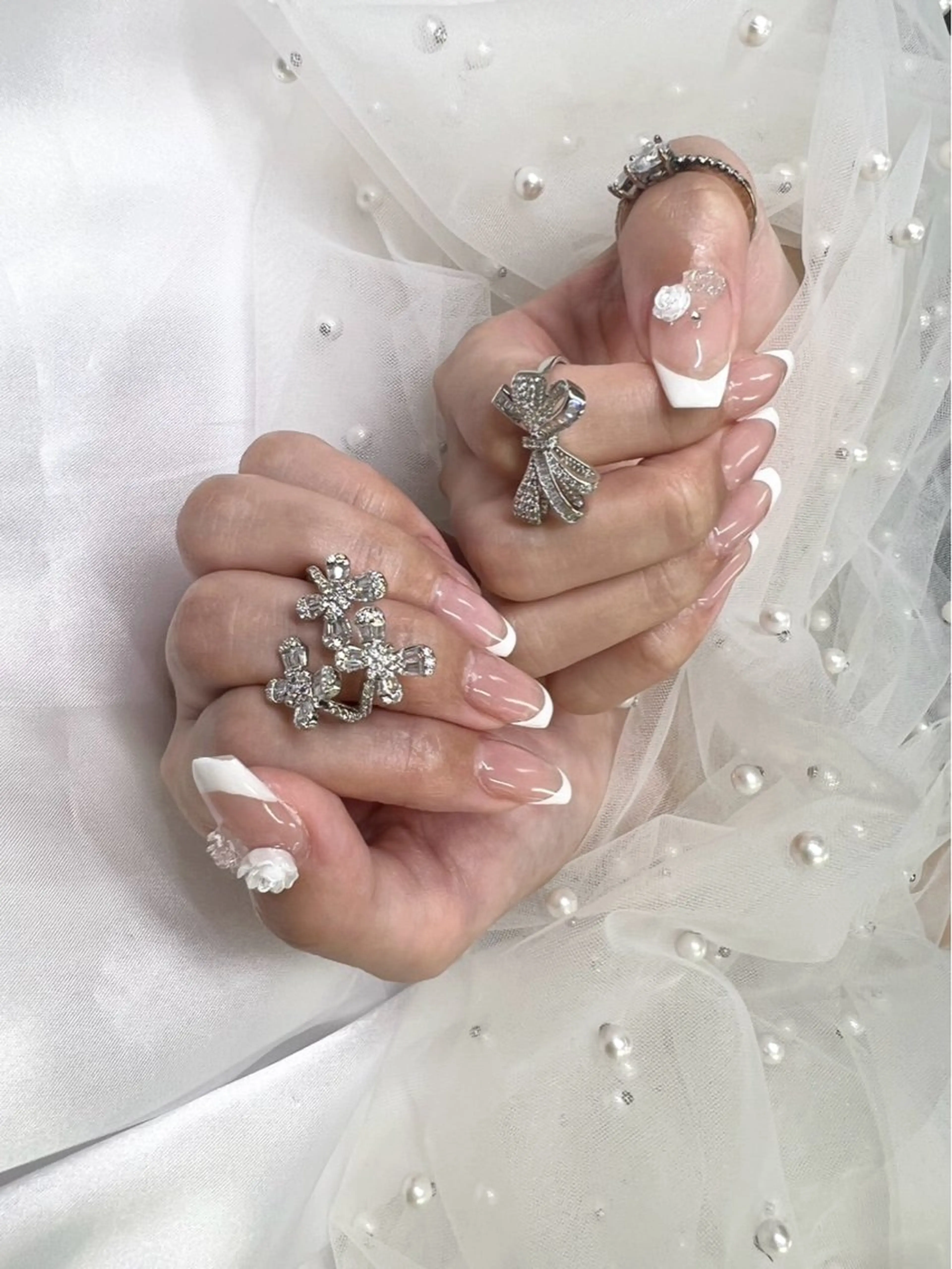 ネイル フレンチネイル ワンカラーネイル Queeens nailのネイルデザイン