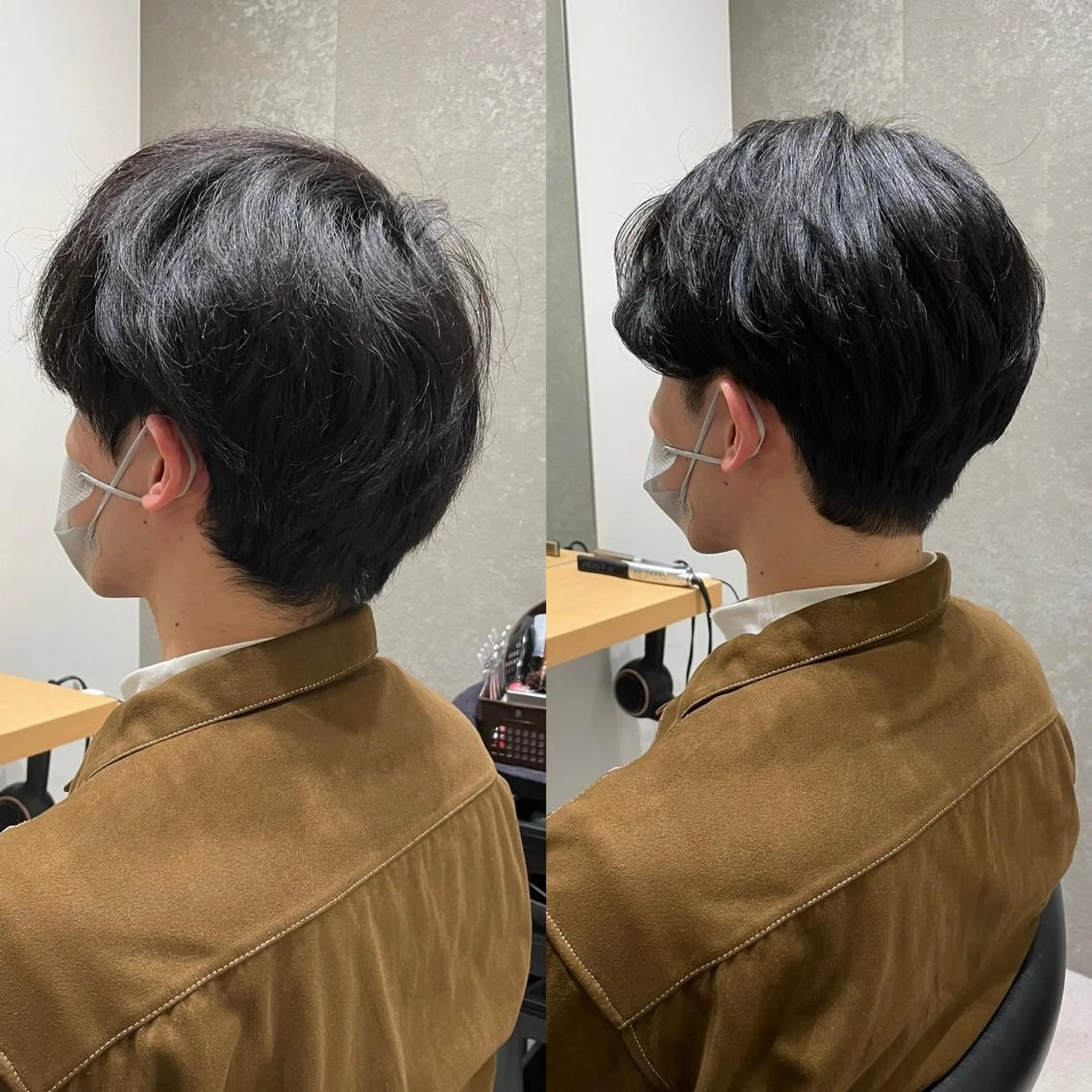 メンズ センターパート メンズ韓国風 マッシュ ツーブロック 刈り上げ 髪質改善ヘアケア 艶髪特化/上田のヘアスタイル